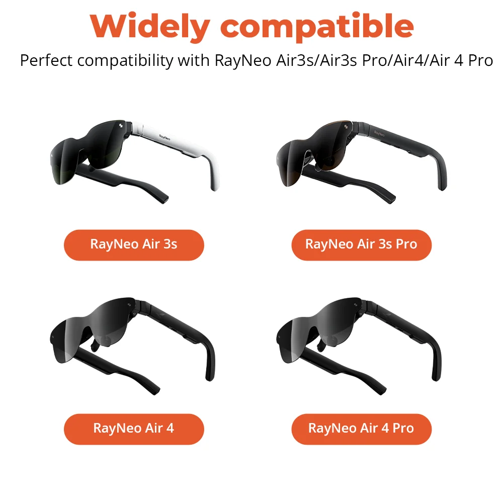 HiBloks Lens Hood For RayNeo Air3/Air3s Pro/Air4/Air 4 Pro Glasses Immersive Experience Light Blocking Reversible Cover