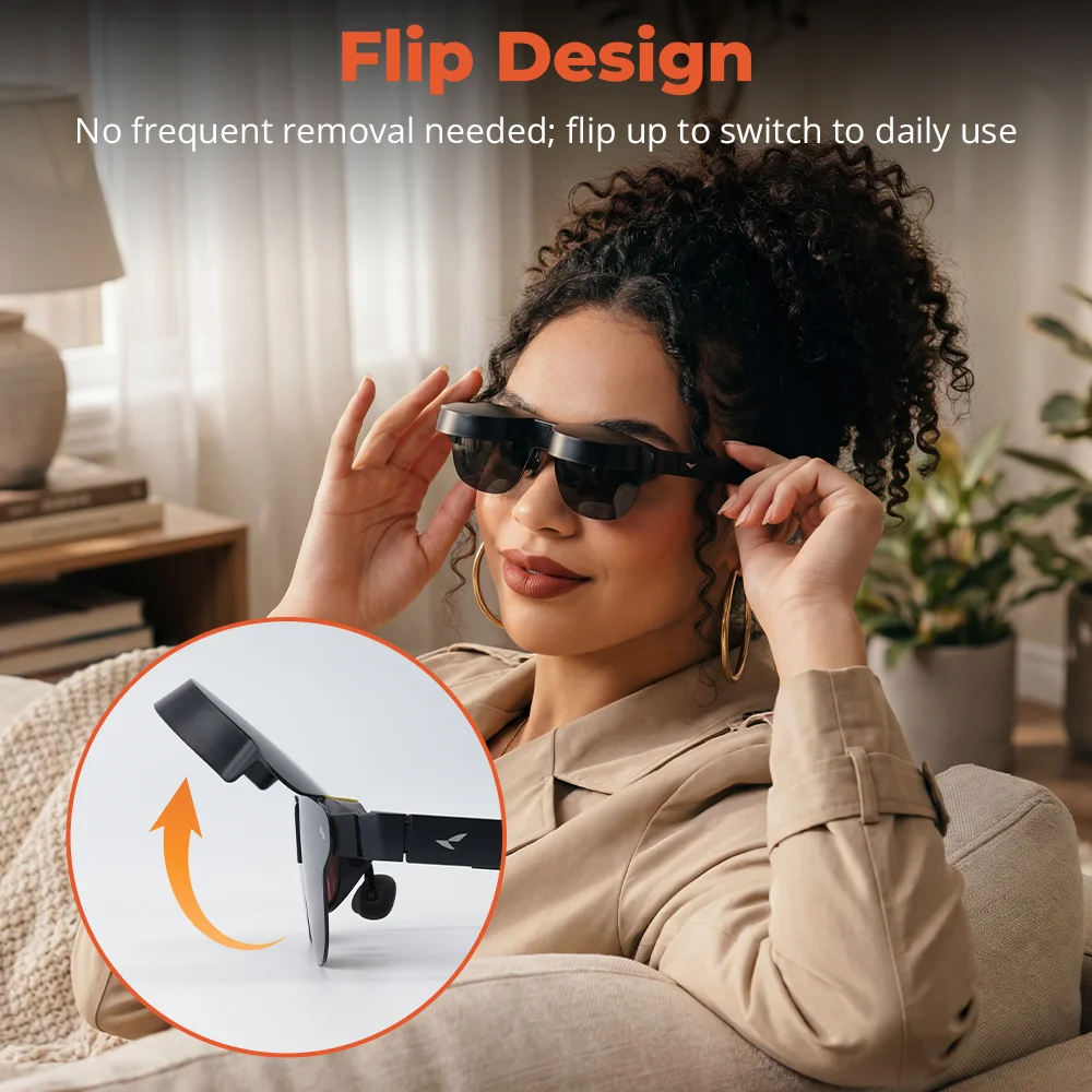 HiBloks Lens Hood For RayNeo Air3/Air3s Pro/Air4/Air 4 Pro Glasses Immersive Experience Light Blocking Reversible Cover