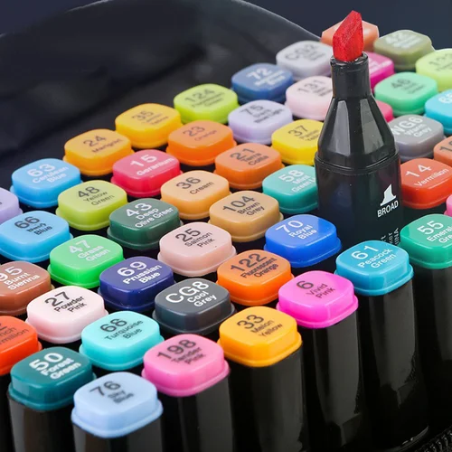 80/120/168 Colours Dual-Tip Alcohol Markers Set With Stand, Permanent Alcohol Marker Pens For Adults Artists, Permanent Art Mark