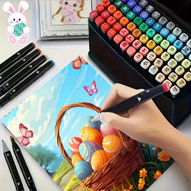 80/120/168 Colours Dual-Tip Alcohol Markers Set With Stand, Permanent Alcohol Marker Pens For Adults Artists, Permanent Art Mark