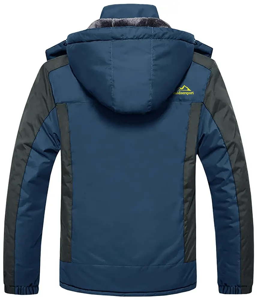 Winter Fleece Lining Parka Heavyweight Waterproof Mens Ski Snowboard Jackets Windproof Removable Hoodie Coats Casual Windbreaker
