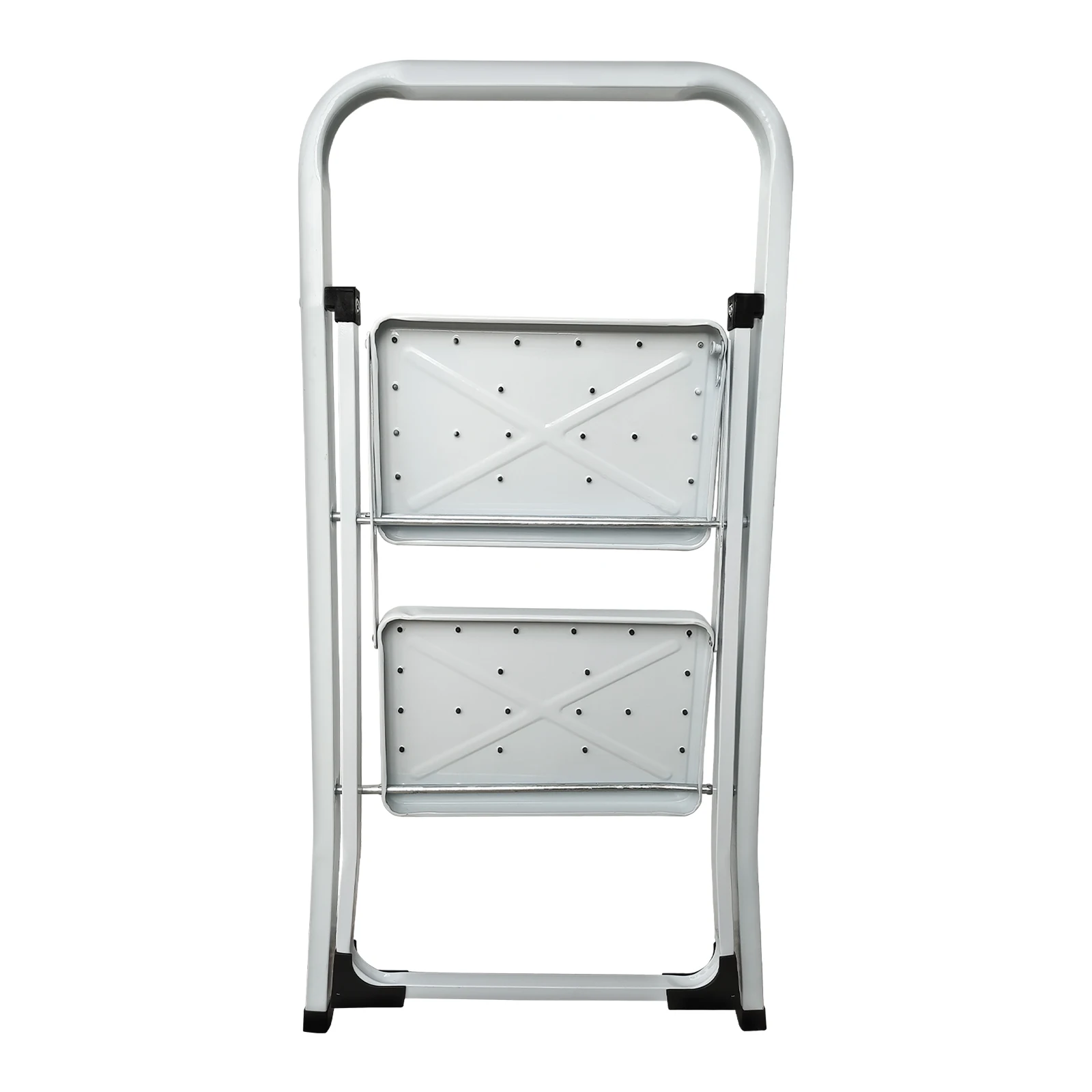 Folding Step Ladder for Home & Kitchen, 2 Step Ladder Anti-Slip Tread, Portable Metal Step Ladder, Easy to Store, 150kg Capacity