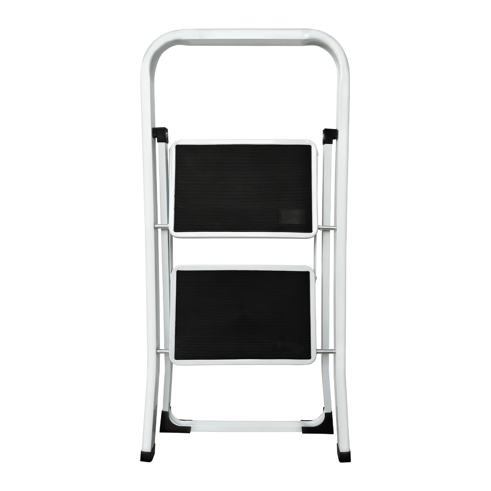 Folding Step Ladder for Home & Kitchen, 2 Step Ladder Anti-Slip Tread, Portable Metal Step Ladder, Easy to Store, 150kg Capacity