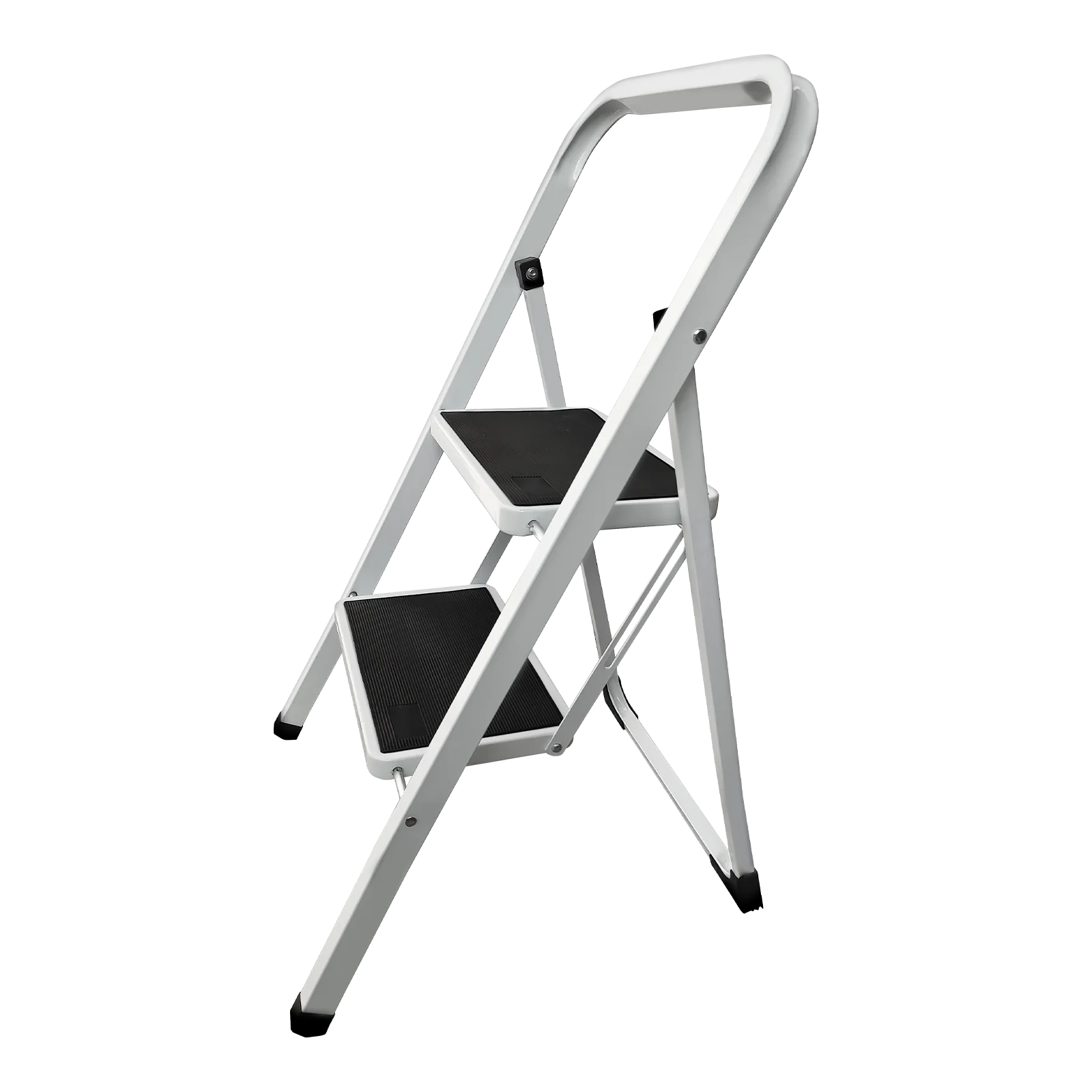 Folding Step Ladder for Home & Kitchen, 2 Step Ladder Anti-Slip Tread, Portable Metal Step Ladder, Easy to Store, 150kg Capacity