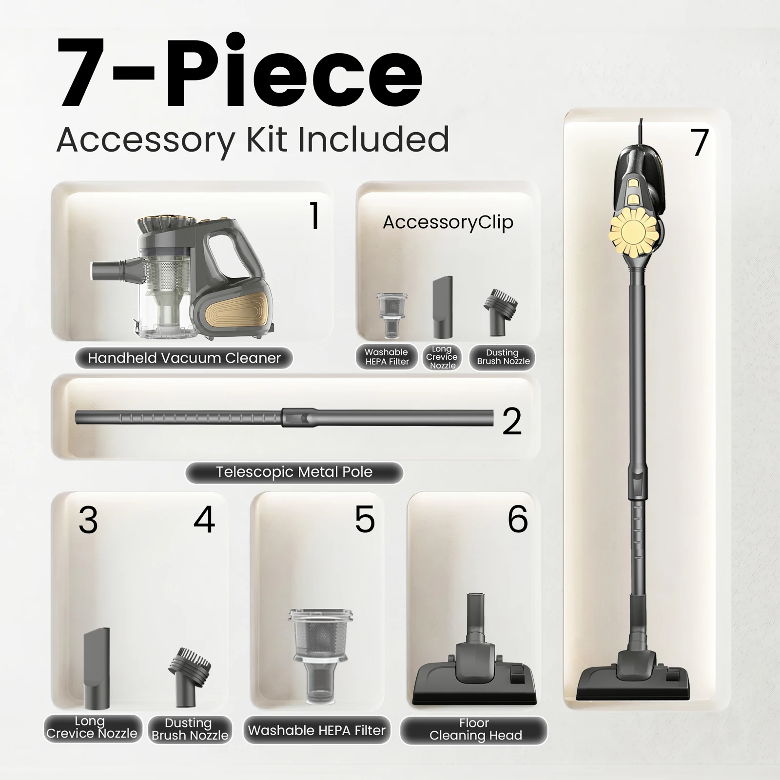 SUPERLEX 4 in 1 Handheld Vacuum Cleaner Wet Dry 600W HEPA Filter 12KPA Powerful Cleaning Machine 2 Cleaning Modes For Home 2026