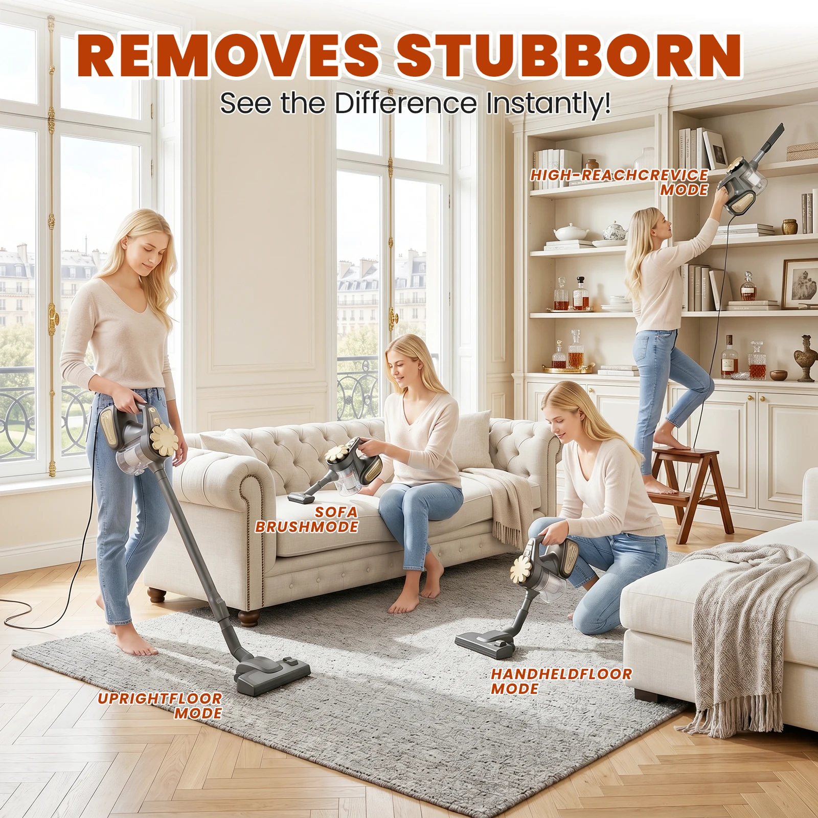 SUPERLEX 4 in 1 Handheld Vacuum Cleaner Wet Dry 600W HEPA Filter 12KPA Powerful Cleaning Machine 2 Cleaning Modes For Home 2026
