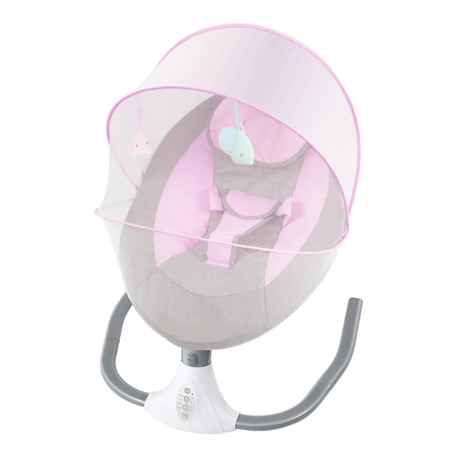 Pink Rocking Chair with USB Charging Port  for Breastfeeding, Living Room, Bedroom for 0-18 Months baby