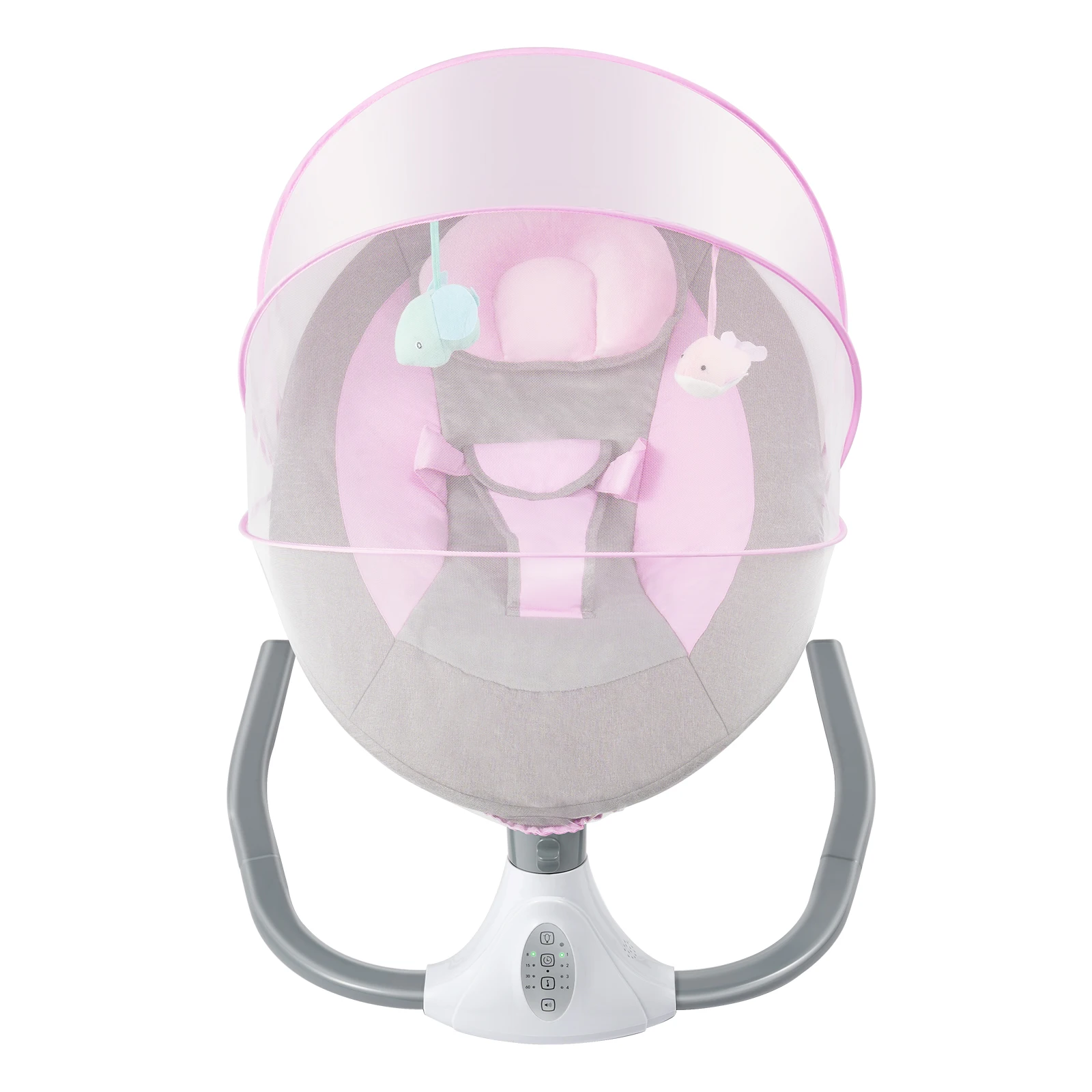 Pink Rocking Chair with USB Charging Port  for Breastfeeding, Living Room, Bedroom for 0-18 Months baby