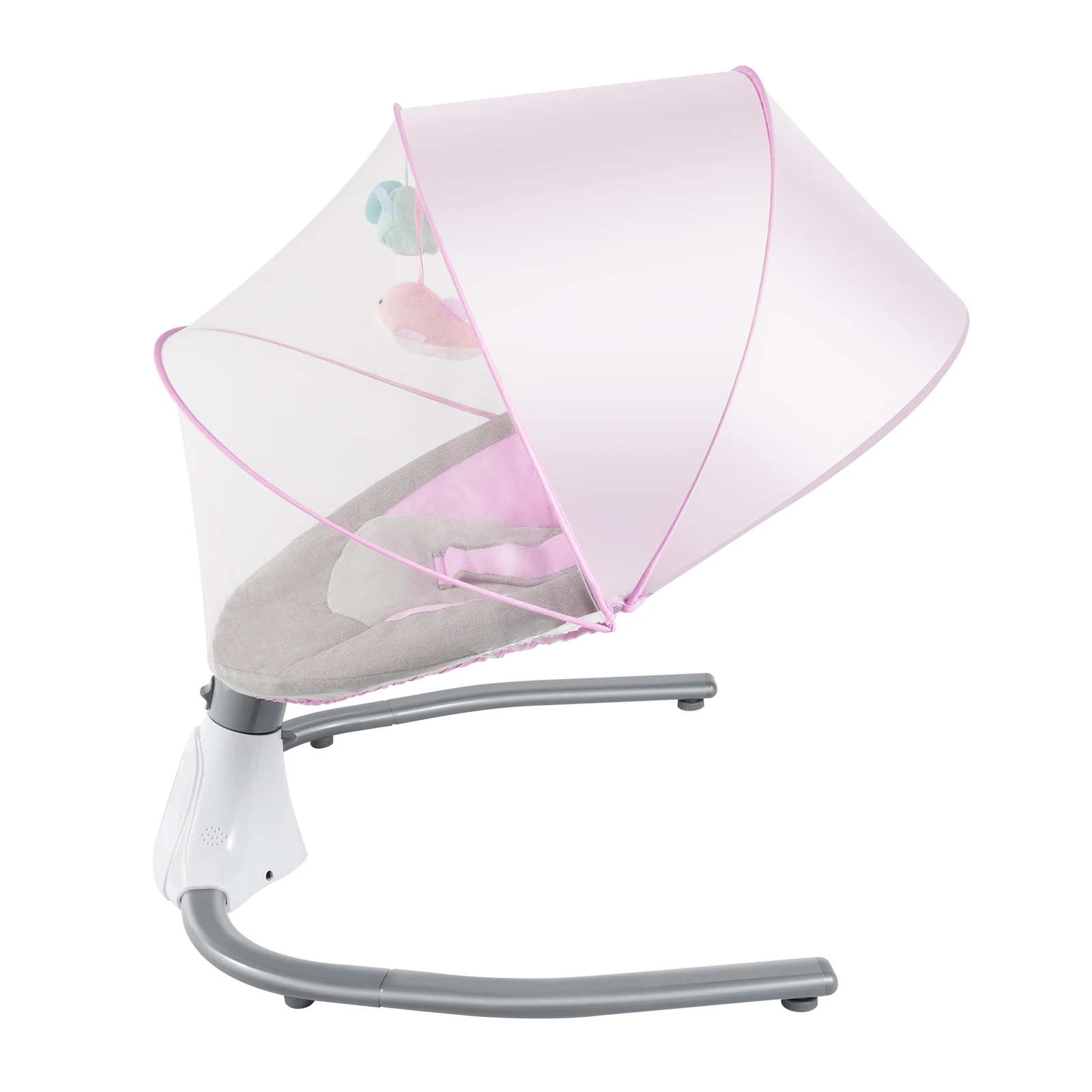 Pink Rocking Chair with USB Charging Port  for Breastfeeding, Living Room, Bedroom for 0-18 Months baby