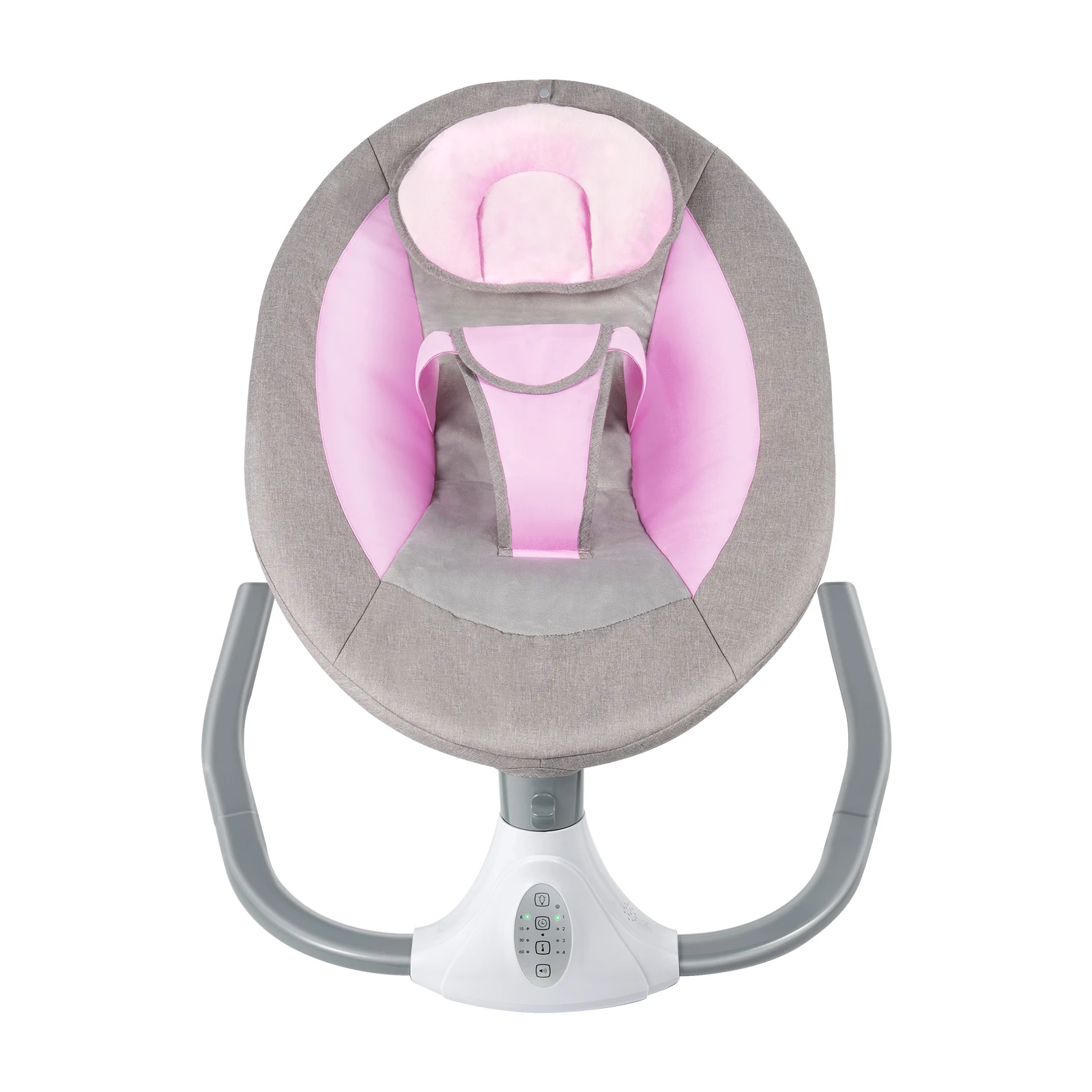 Pink Rocking Chair with USB Charging Port  for Breastfeeding, Living Room, Bedroom for 0-18 Months baby