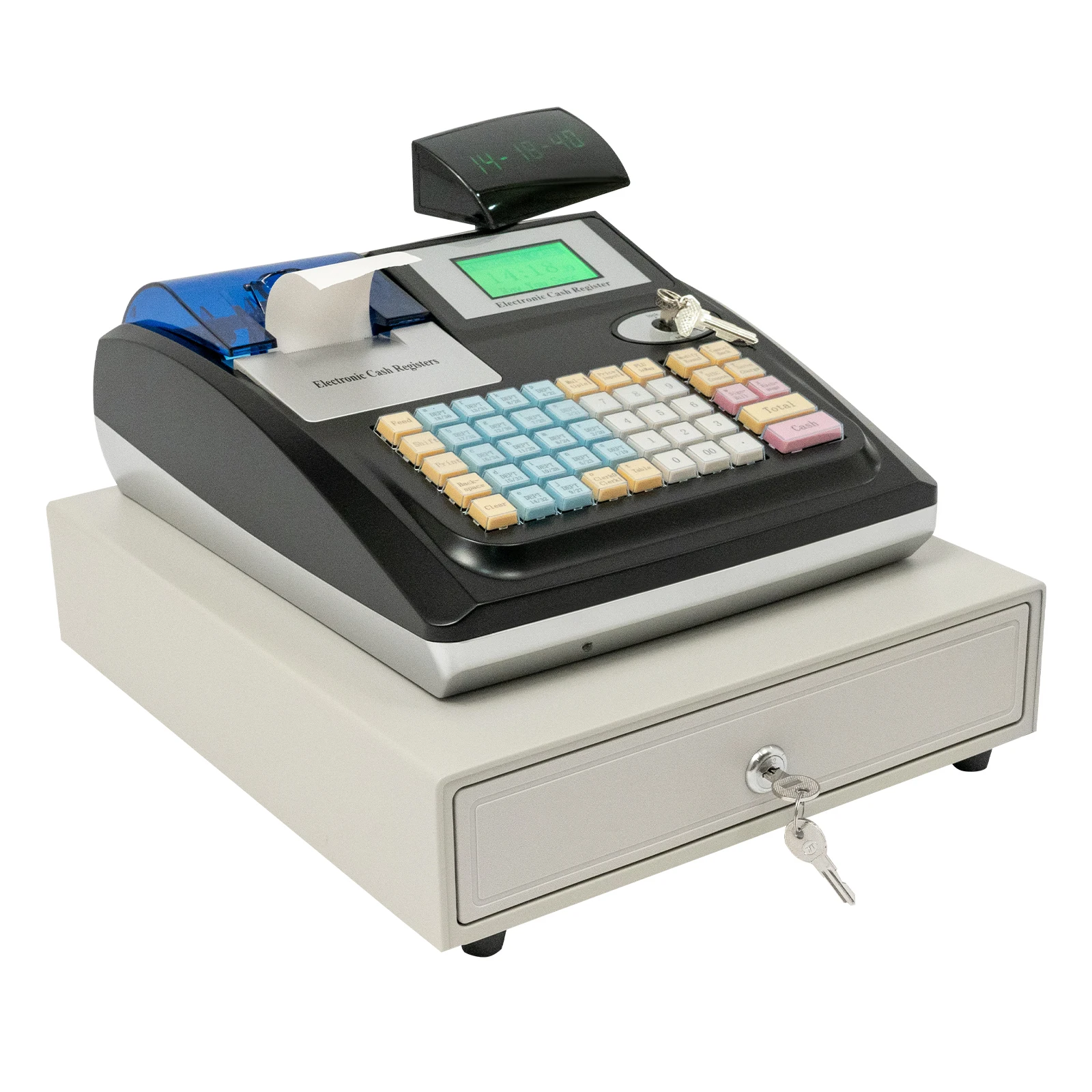 48 Keys Electronic Cash Register LED Display Cash Register Machine Support Multiple Payment Methods For Multi Cash Register