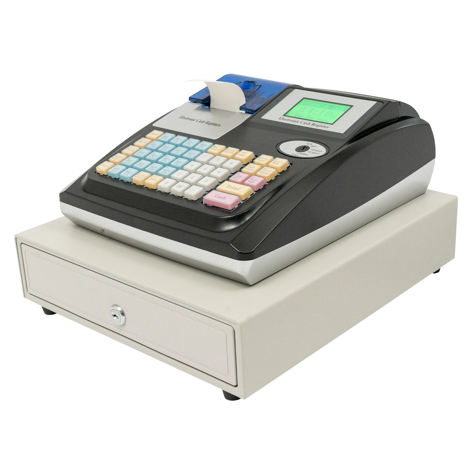 48 Keys Electronic Cash Register LED Display Cash Register Machine Support Multiple Payment Methods For Multi Cash Register