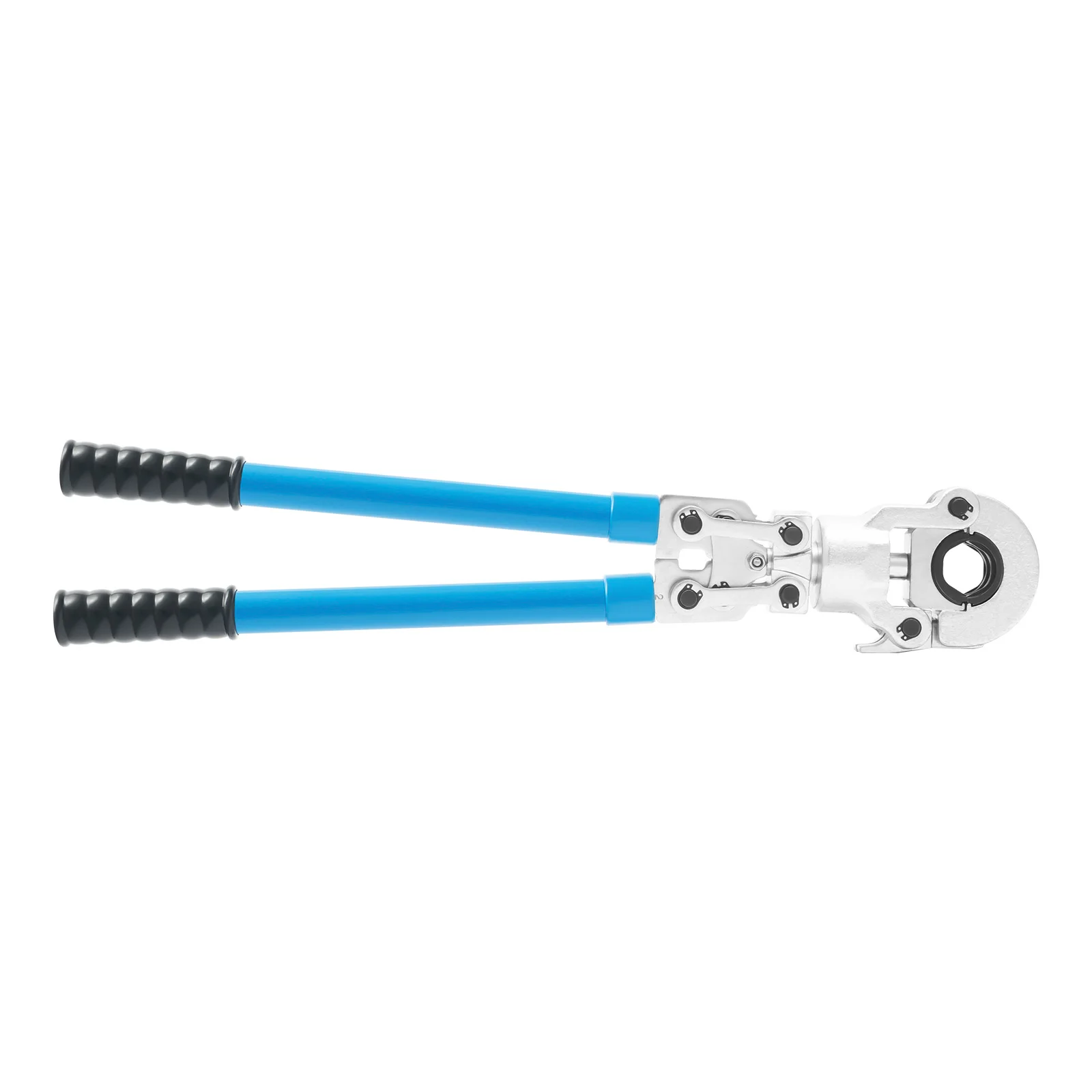 6T PEX Crimping Tool Set, 360° Rotatable Head Manual Scissor Type Crimper Pliers, 9 Molds for PEX/Copper/Aluminum Pipes