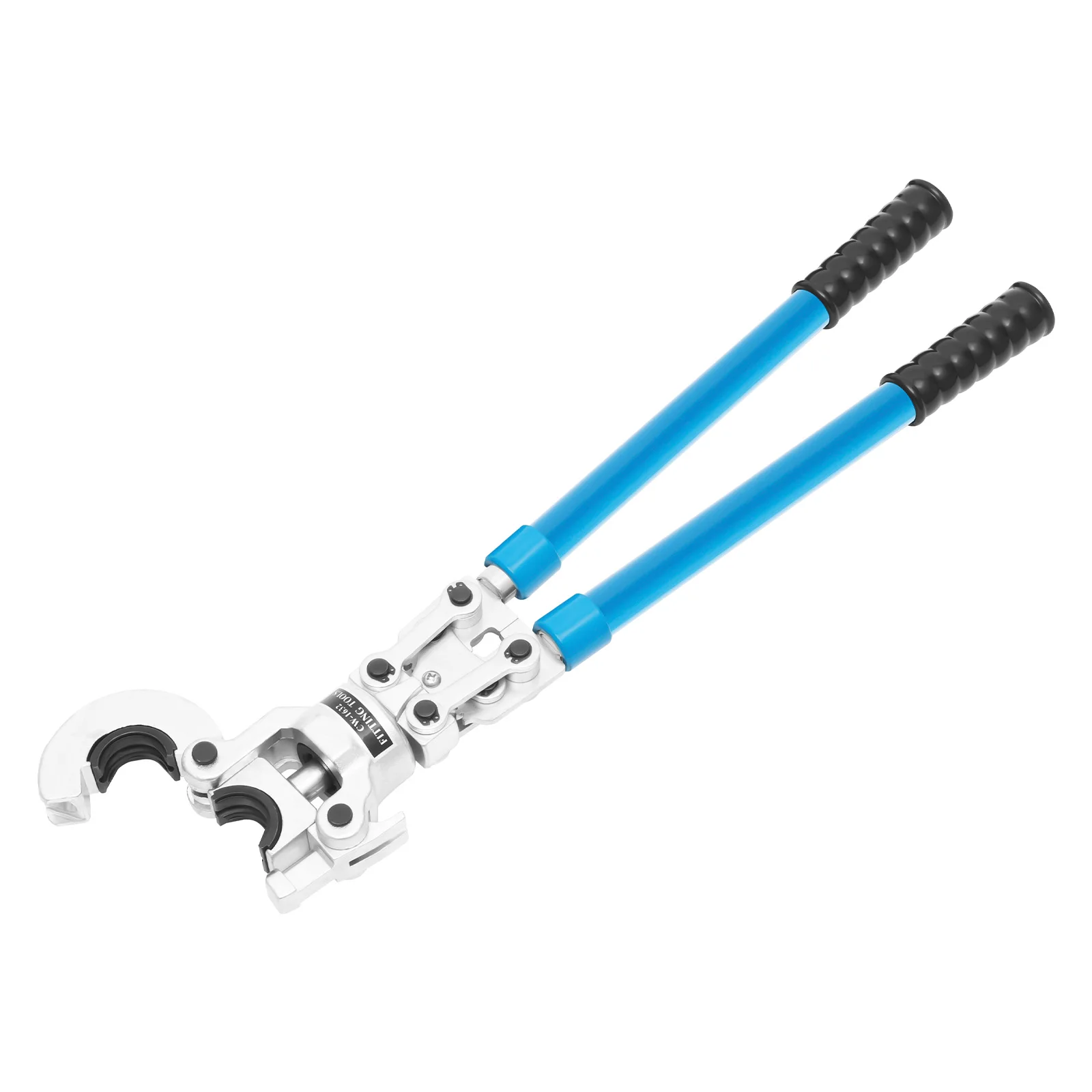 6T PEX Crimping Tool Set, 360° Rotatable Head Manual Scissor Type Crimper Pliers, 9 Molds for PEX/Copper/Aluminum Pipes