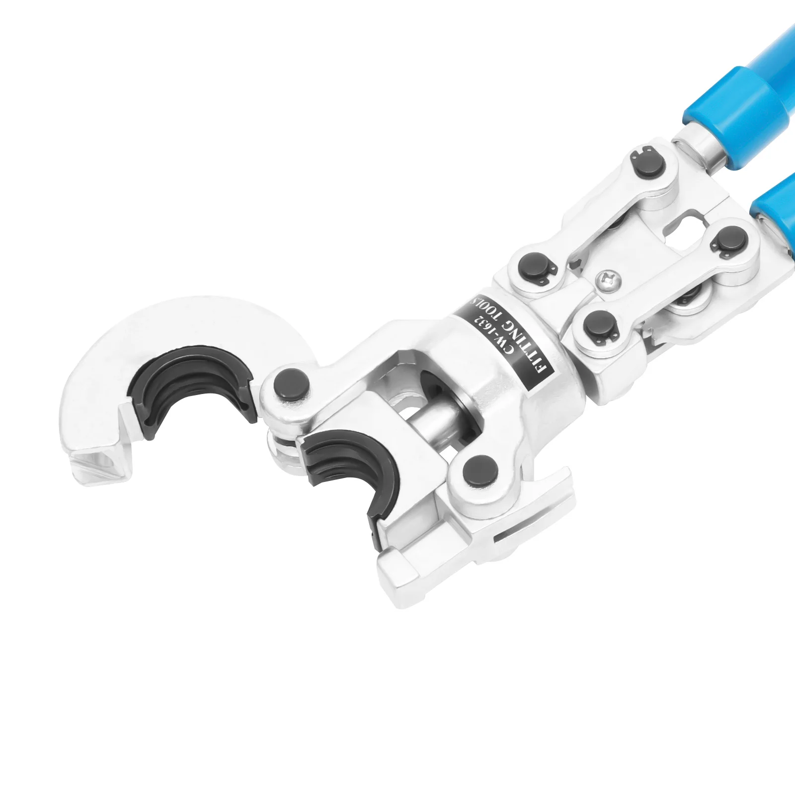 6T PEX Crimping Tool Set, 360° Rotatable Head Manual Scissor Type Crimper Pliers, 9 Molds for PEX/Copper/Aluminum Pipes