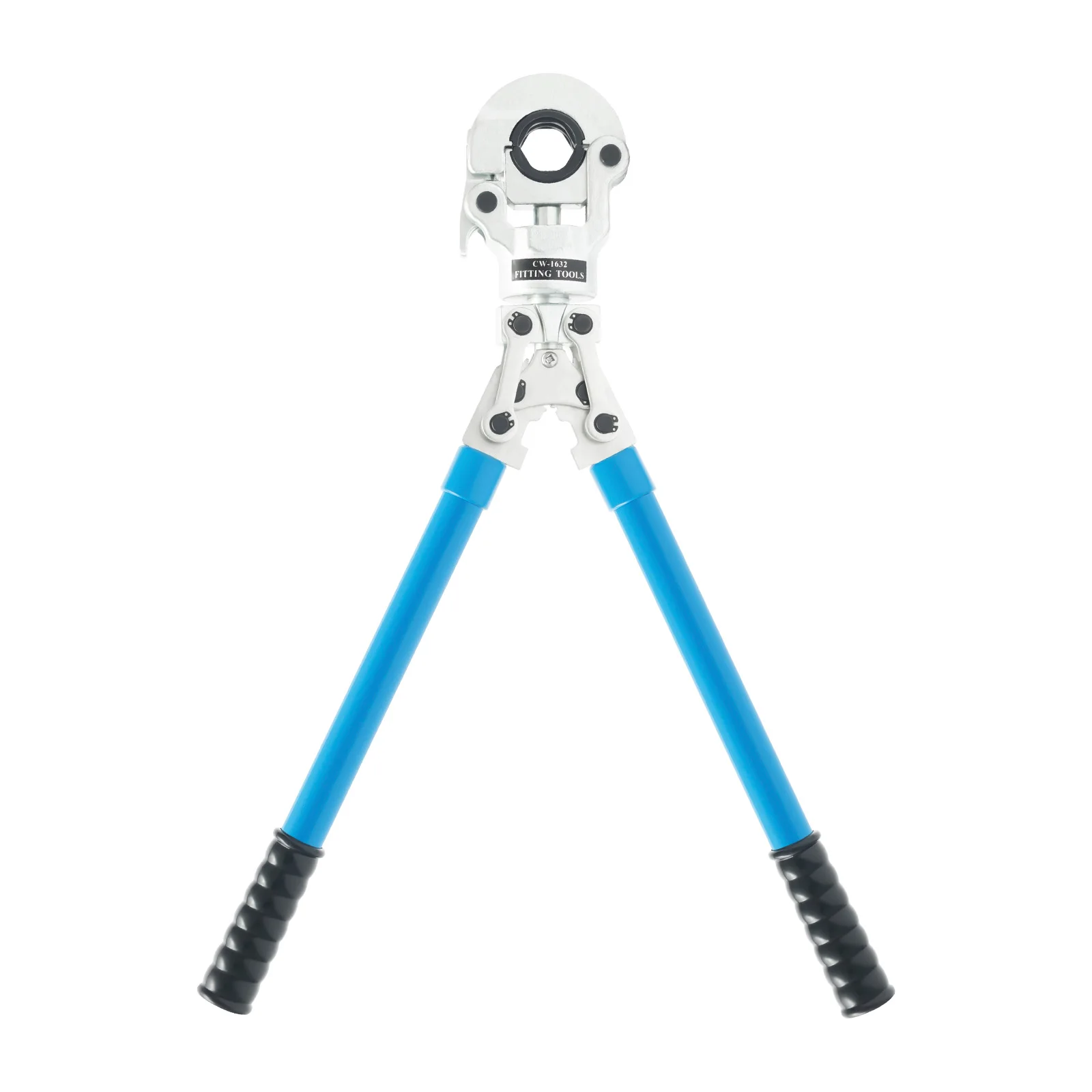 6T PEX Crimping Tool Set, 360° Rotatable Head Manual Scissor Type Crimper Pliers, 9 Molds for PEX/Copper/Aluminum Pipes