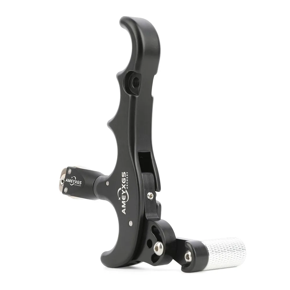 Archery Release Aids Grip Trigger 360° Rotate 4 Finger Compound Bow Thumb Caliper Shooting Trigger D Loop Archery Hunt