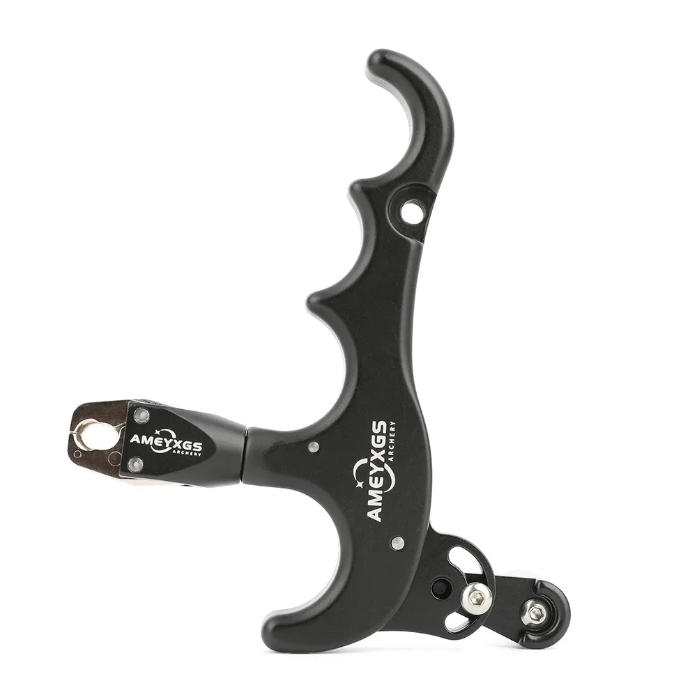 Archery Release Aids Grip Trigger 360° Rotate 4 Finger Compound Bow Thumb Caliper Shooting Trigger D Loop Archery Hunt