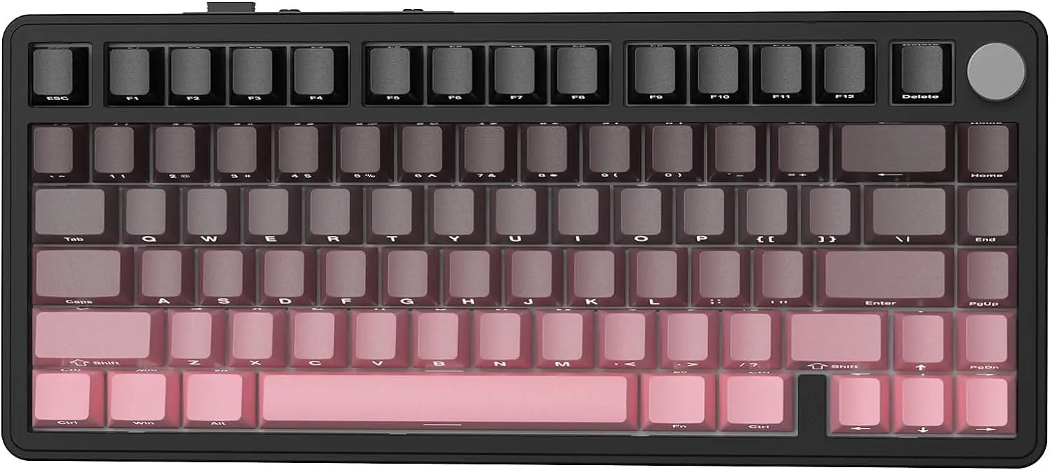 ATTACK SHARK X85 Wireless Mechanical Gaming Keyboard,TKL 82 Keys,Gasket Structure,Knob,RGB Hot Swappable Custom Keyboard