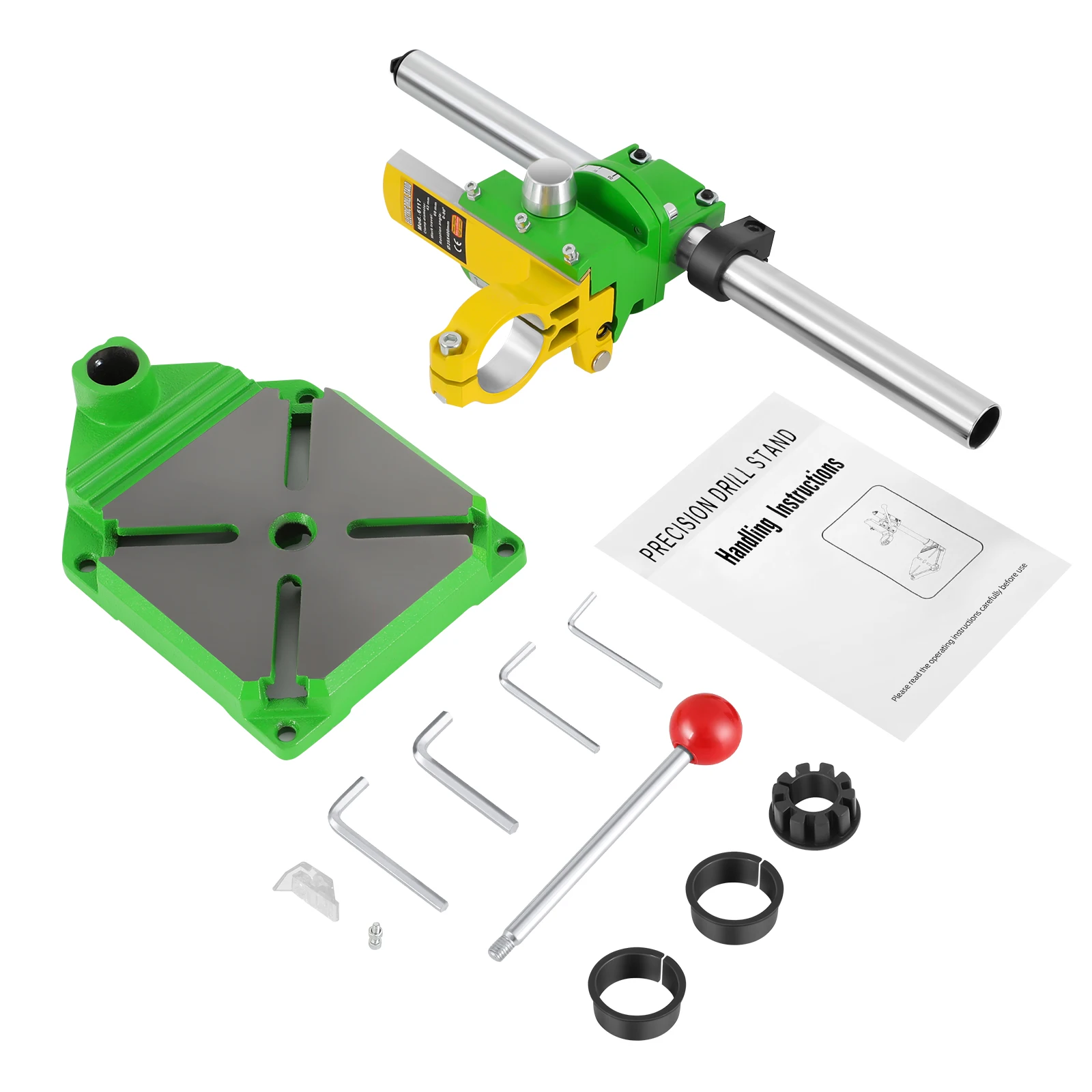 Adjustable Bench Drill Stand, 90° Angle Drill Press Stand for Hand Drill, 38-43mm Clamp Bench Clamp Drill Holder