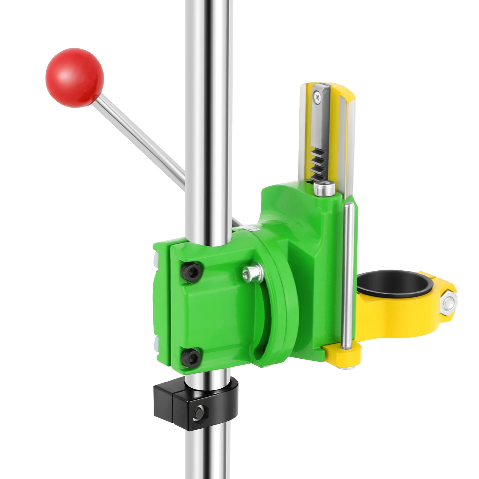 Adjustable Bench Drill Stand, 90° Angle Drill Press Stand for Hand Drill, 38-43mm Clamp Bench Clamp Drill Holder