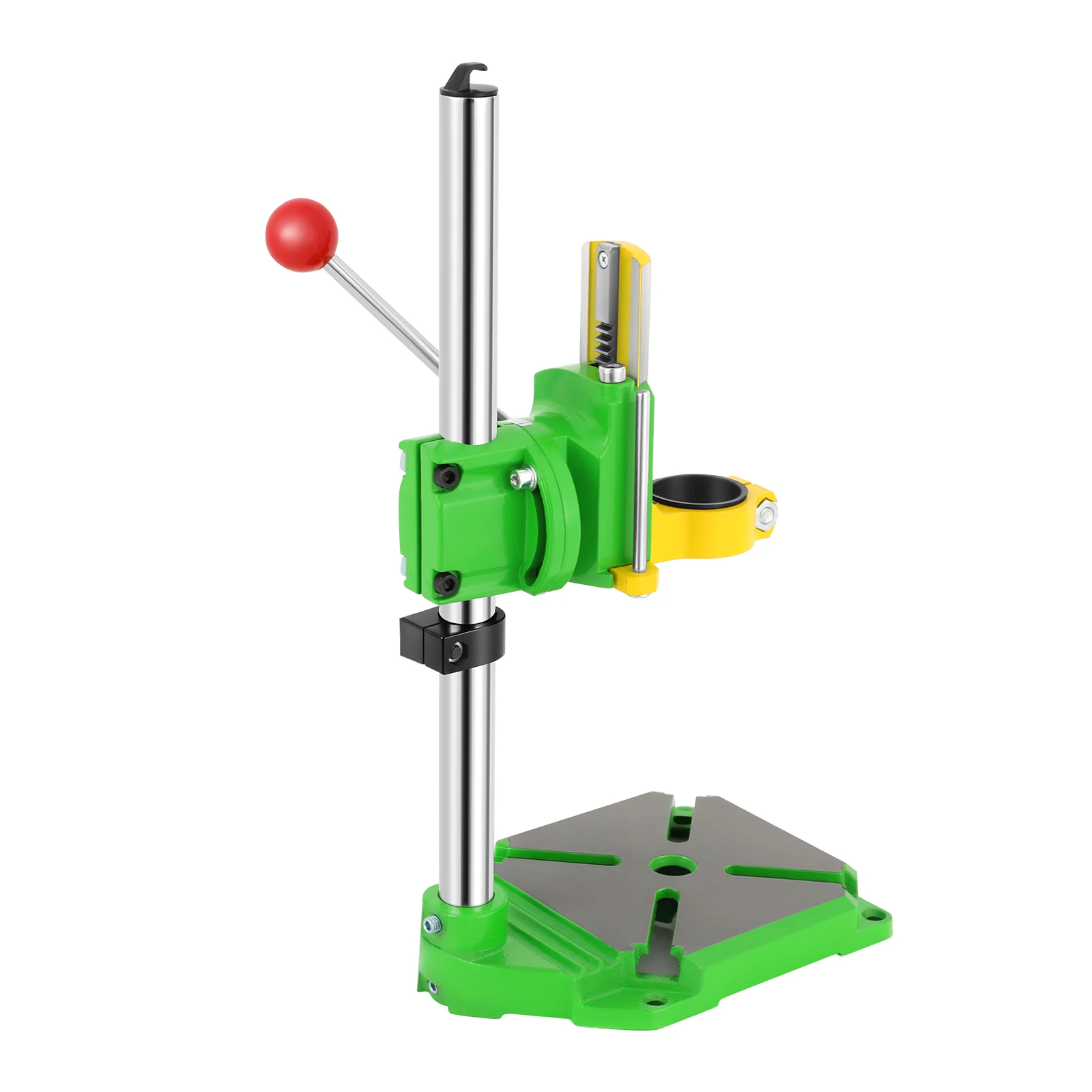 Adjustable Bench Drill Stand, 90° Angle Drill Press Stand for Hand Drill, 38-43mm Clamp Bench Clamp Drill Holder