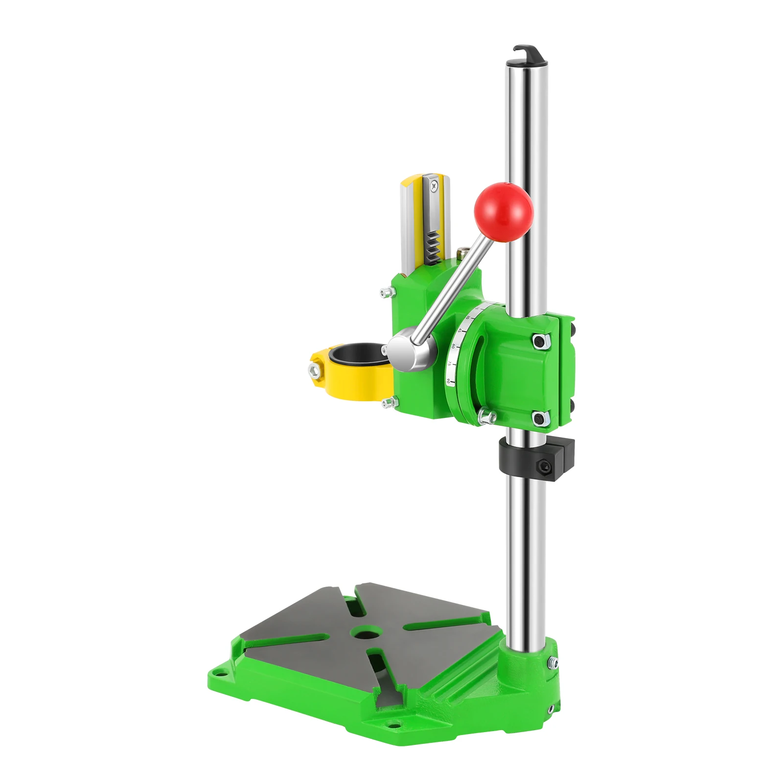 Adjustable Bench Drill Stand, 90° Angle Drill Press Stand for Hand Drill, 38-43mm Clamp Bench Clamp Drill Holder