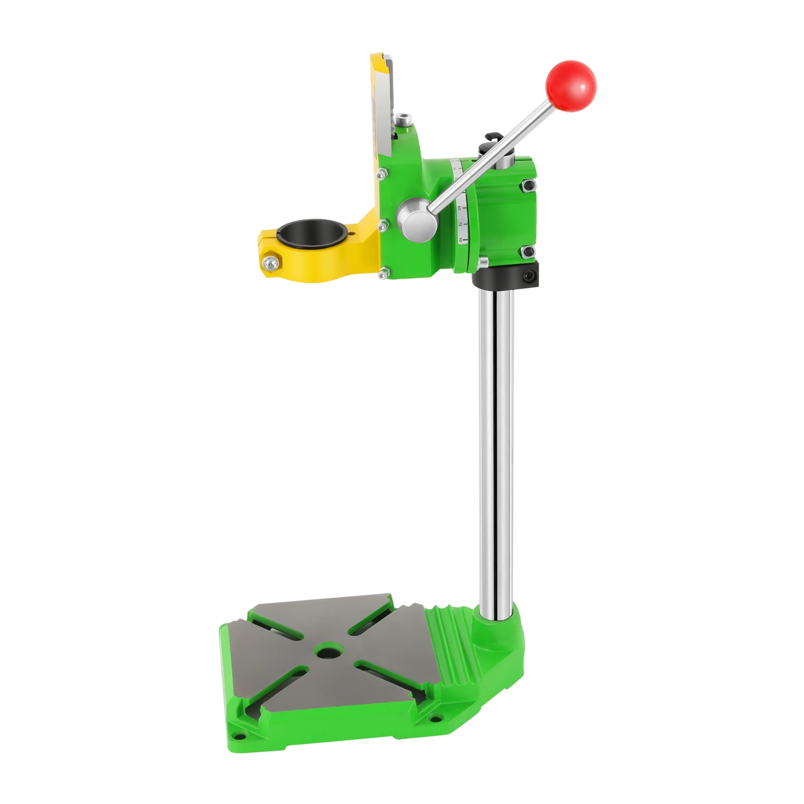 Adjustable Bench Drill Stand, 90° Angle Drill Press Stand for Hand Drill, 38-43mm Clamp Bench Clamp Drill Holder