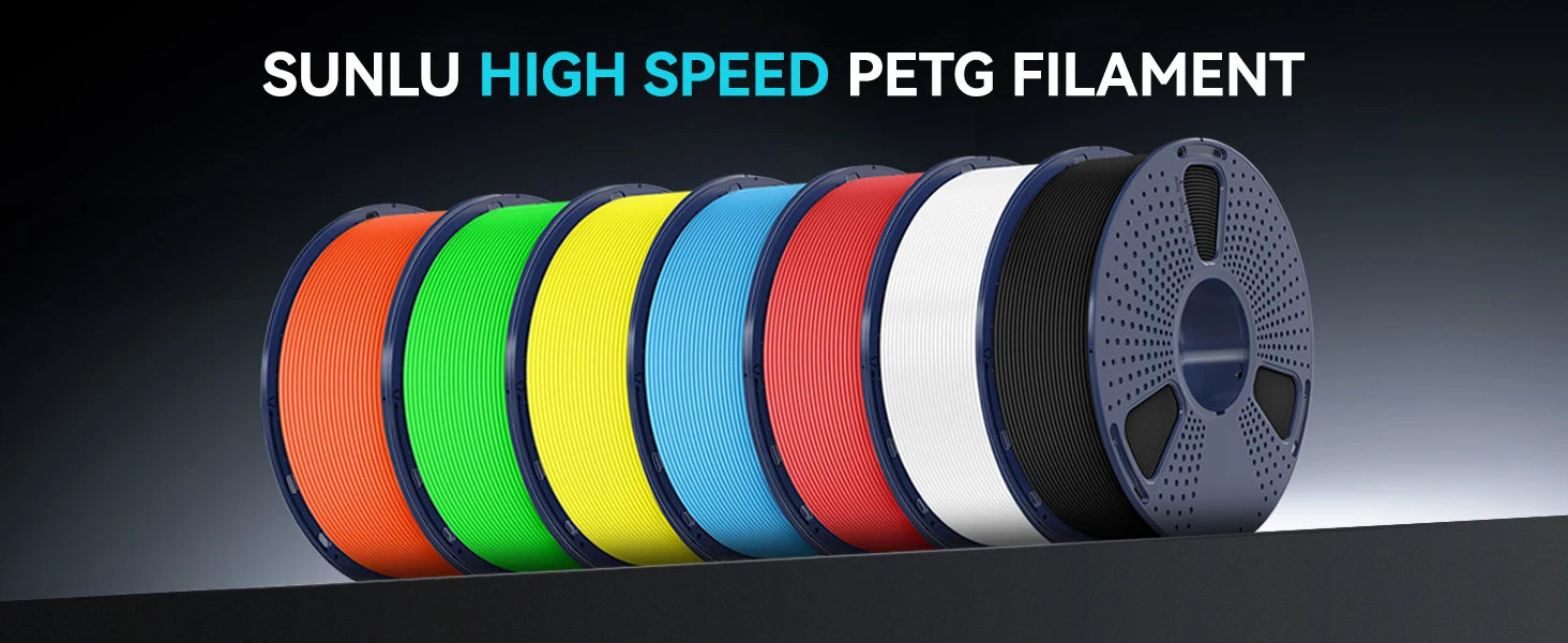 SUNLU 2KG High Speed Matte PETG Filament 1.75mm 1000g Spool (2.2lbs) High Speed Printing Filament Fit Most FDM Printer