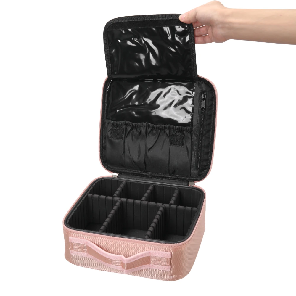 Voltsify Portable Waterproof Travel Makeup Bag with Dividers