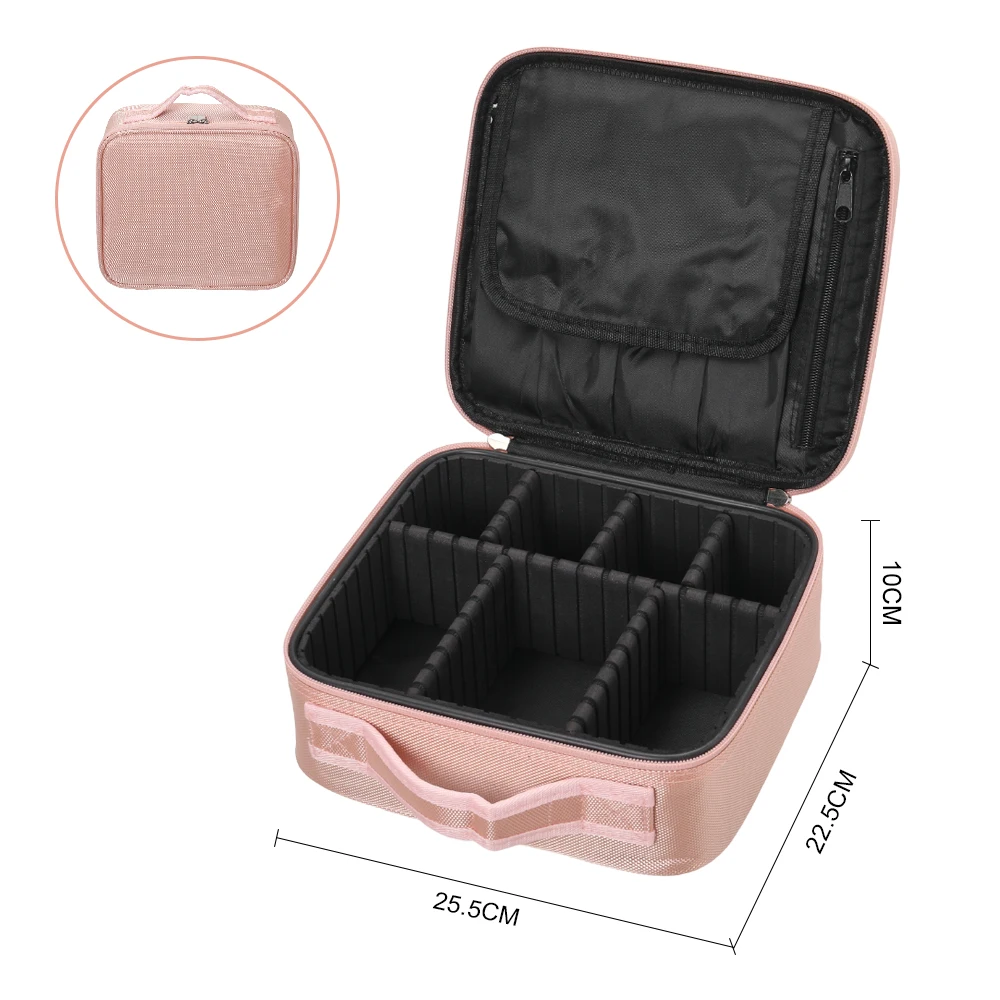 Voltsify Portable Waterproof Travel Makeup Bag with Dividers