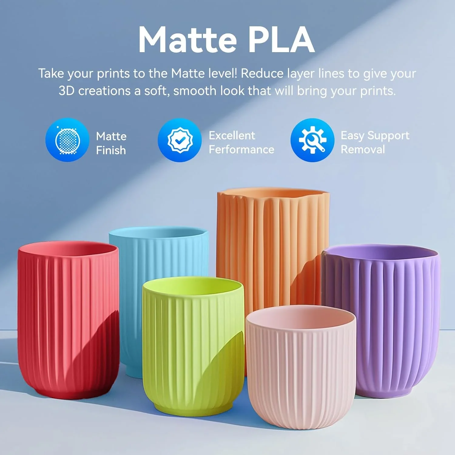 JAYO High Speed Matte PLA /HS Matte PETG 3D Filament 1.75mm 600mm/s Print Range High Flow Speedy PETG 3D Printer Filament for 3D