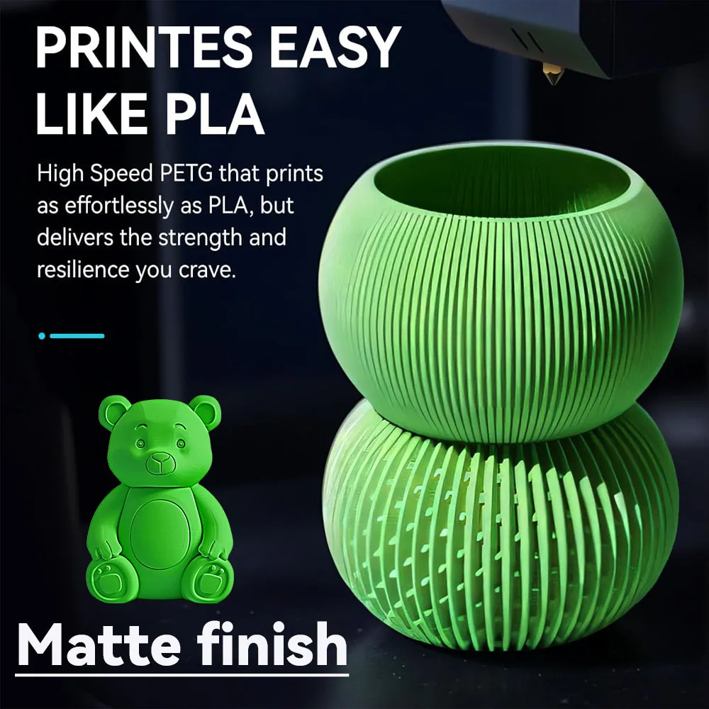 JAYO High Speed Matte PLA /HS Matte PETG 3D Filament 1.75mm 600mm/s Print Range High Flow Speedy PETG 3D Printer Filament for 3D