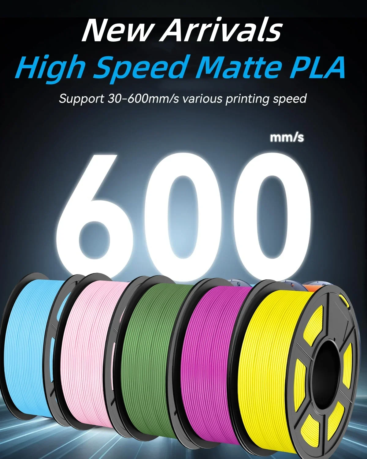 JAYO High Speed Matte PLA /HS Matte PETG 3D Filament 1.75mm 600mm/s Print Range High Flow Speedy PETG 3D Printer Filament for 3D