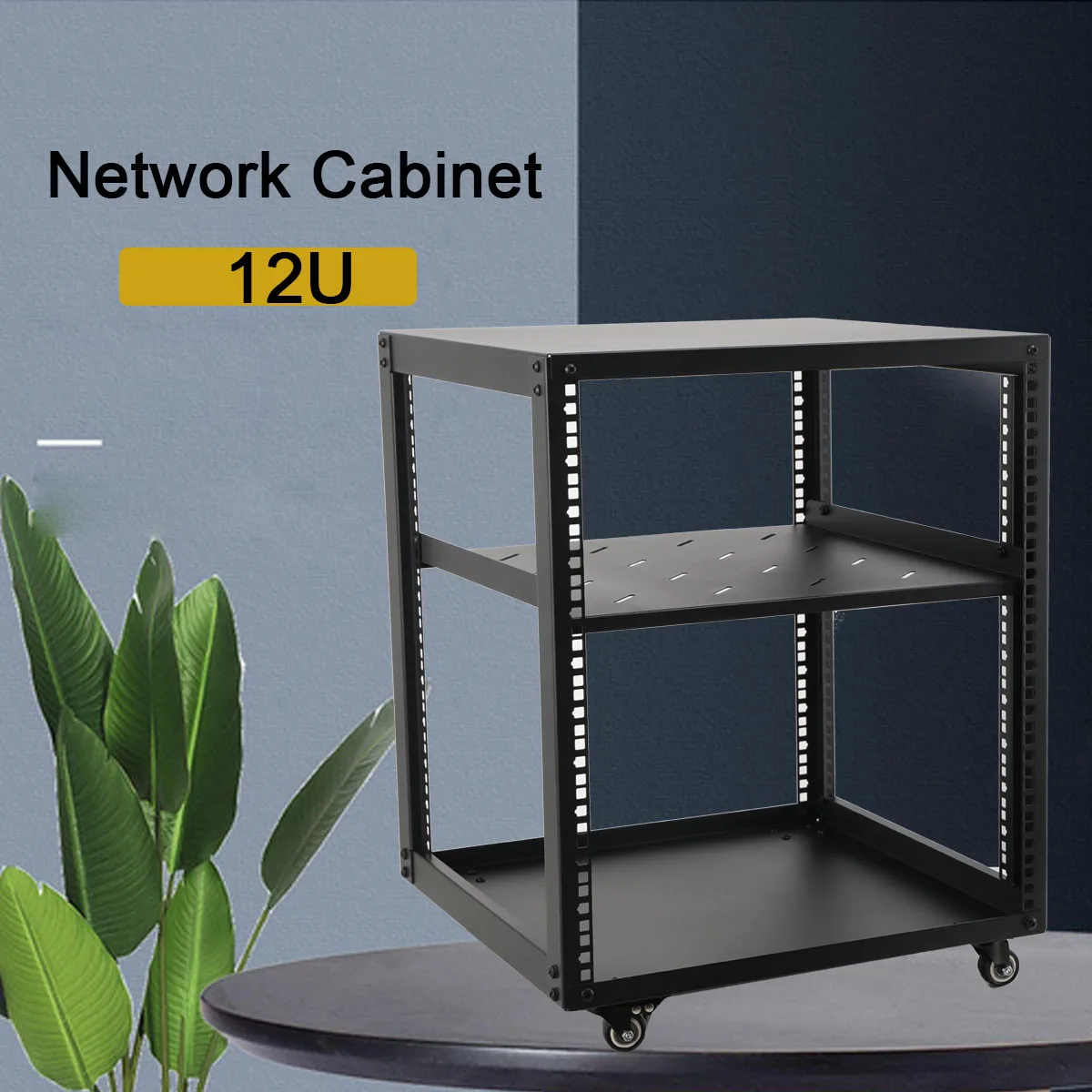 Open Frame Server Rack Floor Standing or Wall Mounted with Adjustable Depth for Microdata Center Office Use