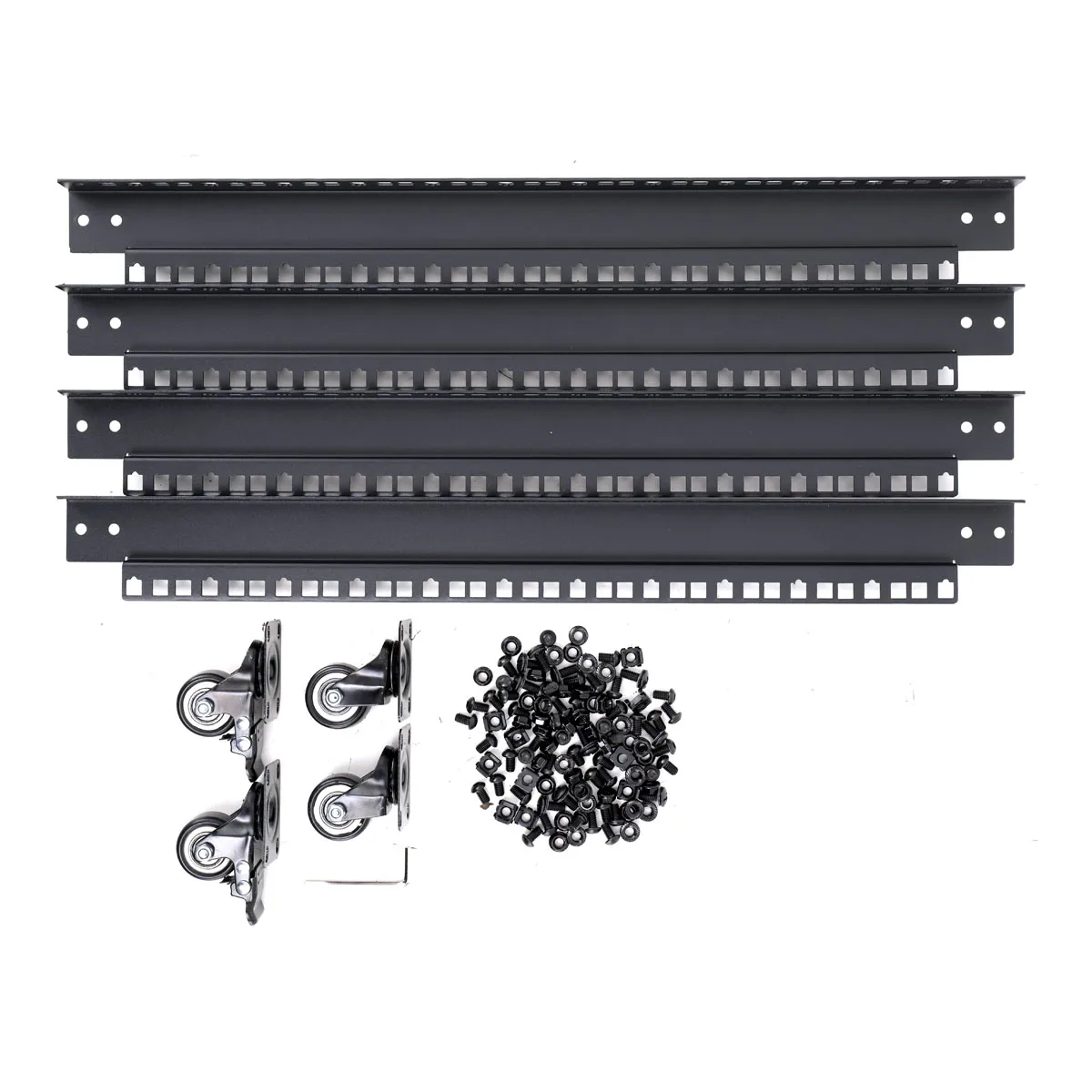 Open Frame Server Rack Floor Standing or Wall Mounted with Adjustable Depth for Microdata Center Office Use