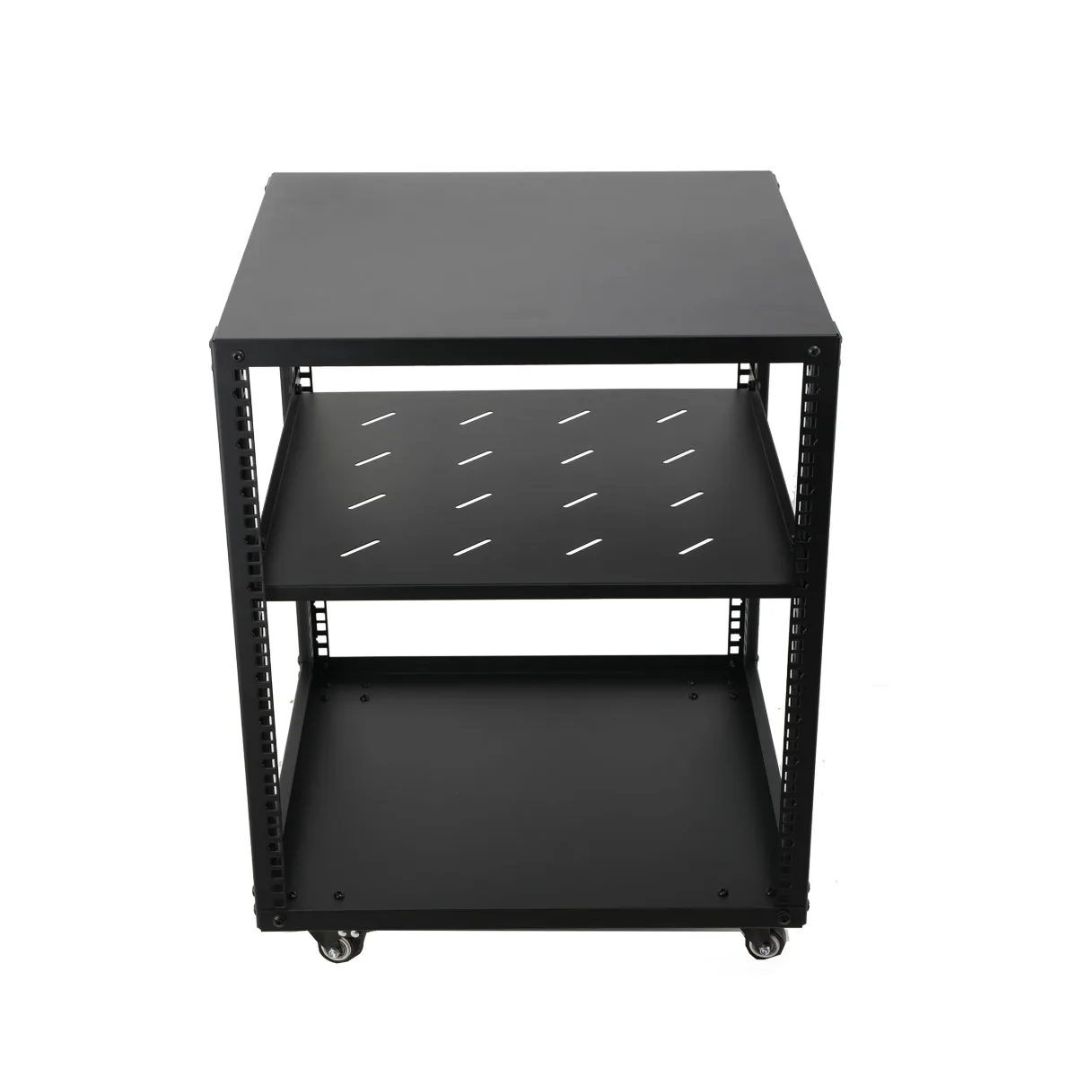 Open Frame Server Rack Floor Standing or Wall Mounted with Adjustable Depth for Microdata Center Office Use