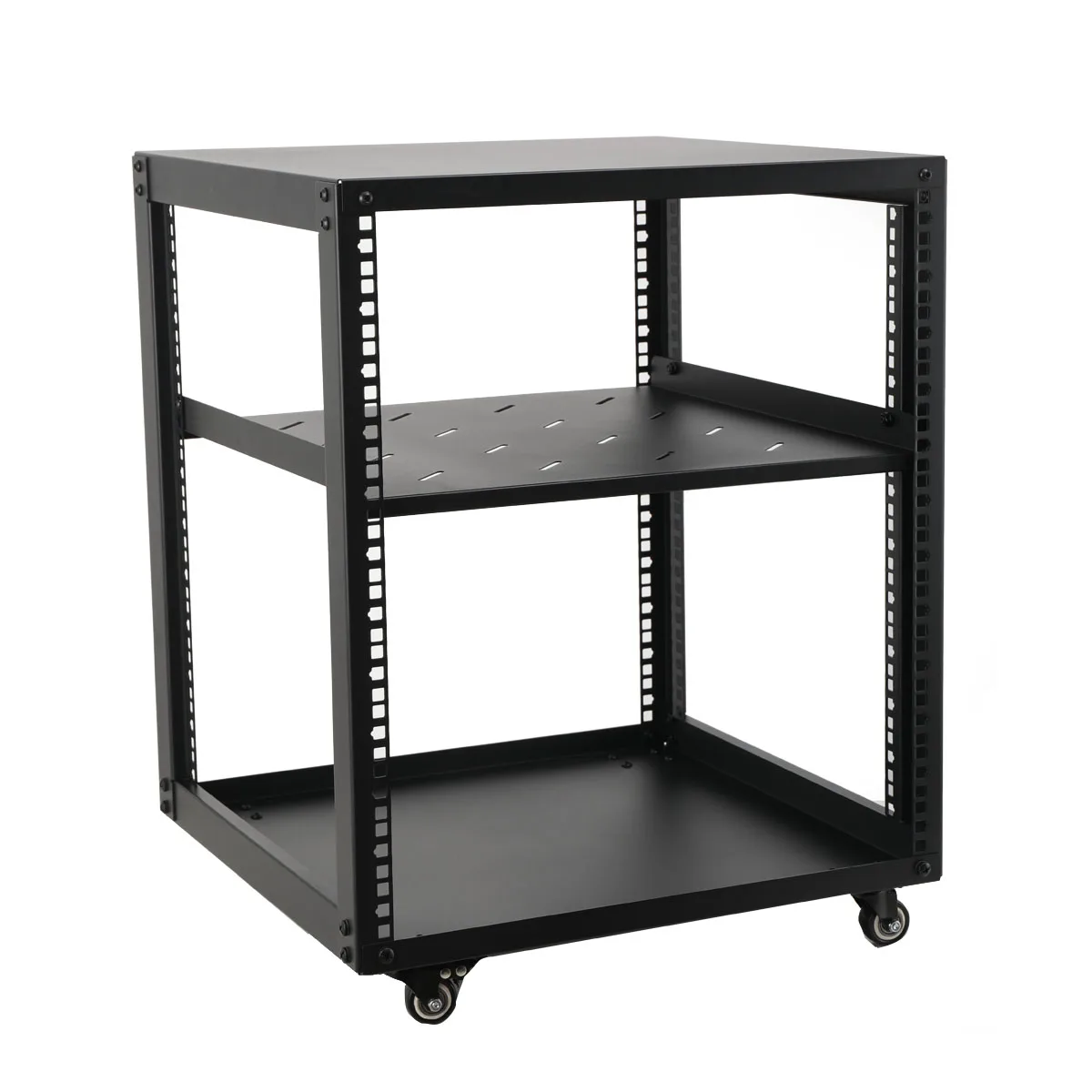 Open Frame Server Rack Floor Standing or Wall Mounted with Adjustable Depth for Microdata Center Office Use