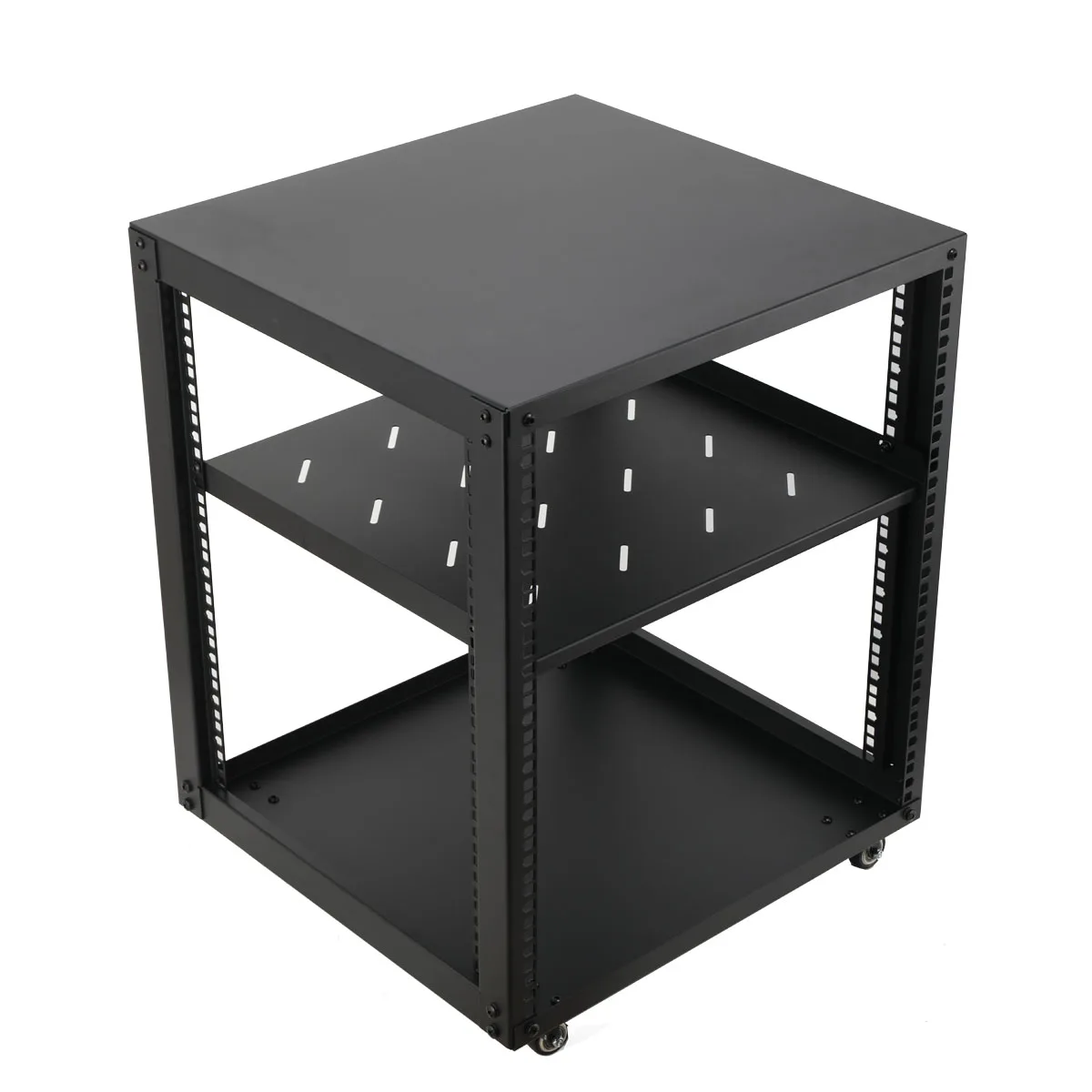 Open Frame Server Rack Floor Standing or Wall Mounted with Adjustable Depth for Microdata Center Office Use