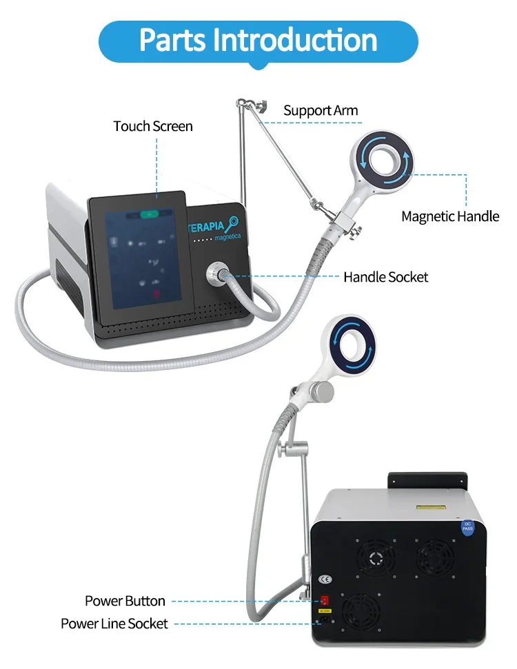 A Professional Non-Invasive Beauty Device For Relieving Body Pain And Muscle Relaxation Through Magnetic Therapy And Massage