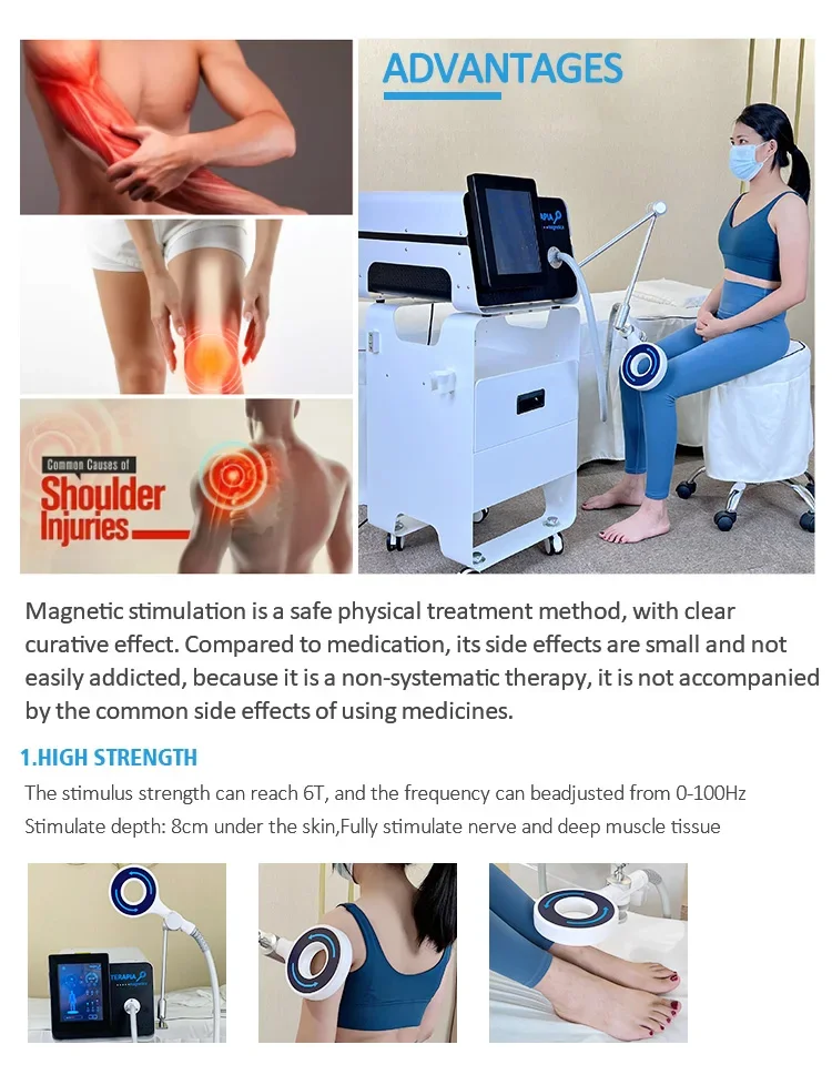 A Professional Non-Invasive Beauty Device For Relieving Body Pain And Muscle Relaxation Through Magnetic Therapy And Massage