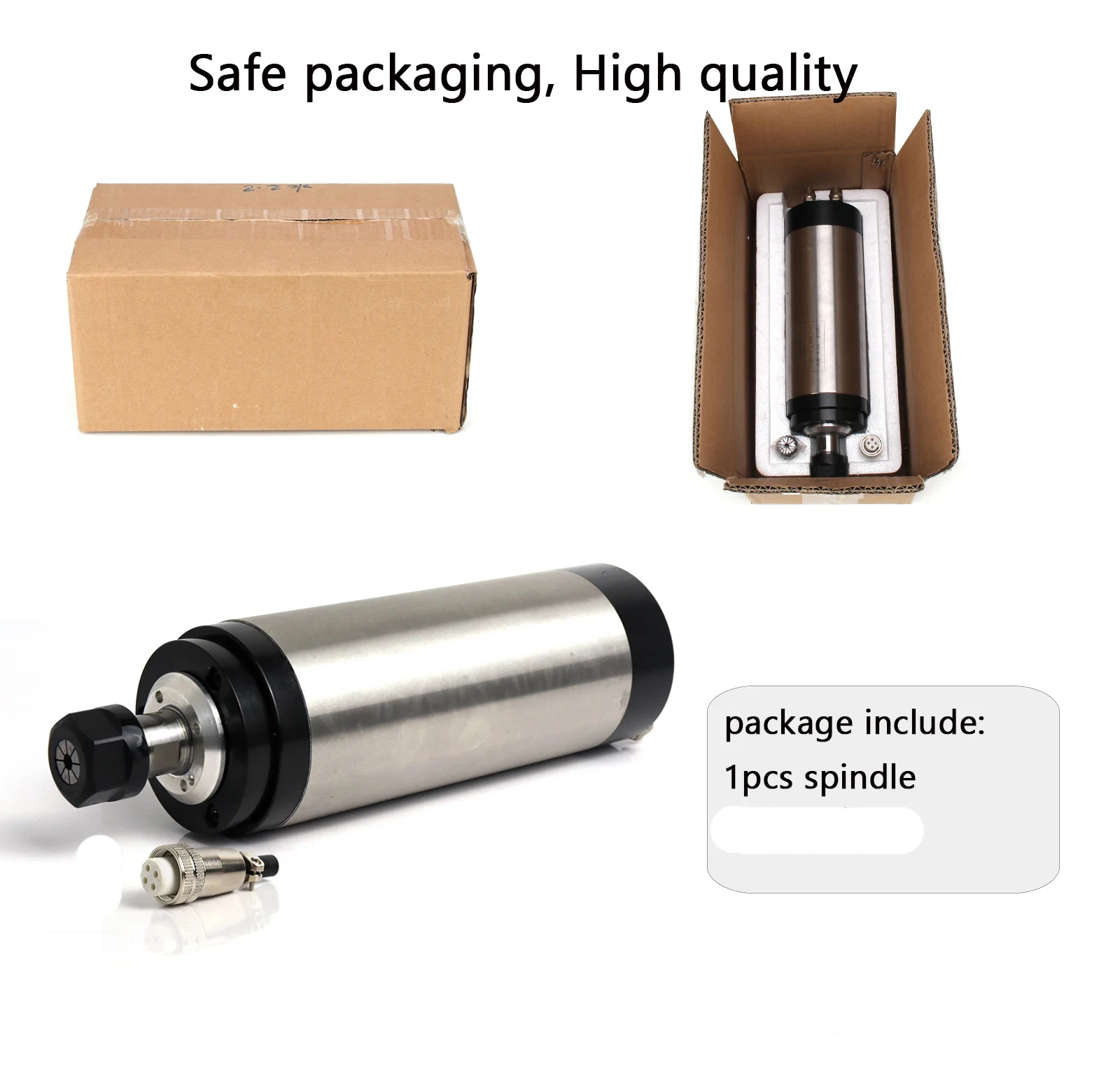 GDZ-80-2.2B 2.2KW ER20 CNC Water Cooled Spindle Motor Cooling 80x213mm For Router Engraving Milling Machine