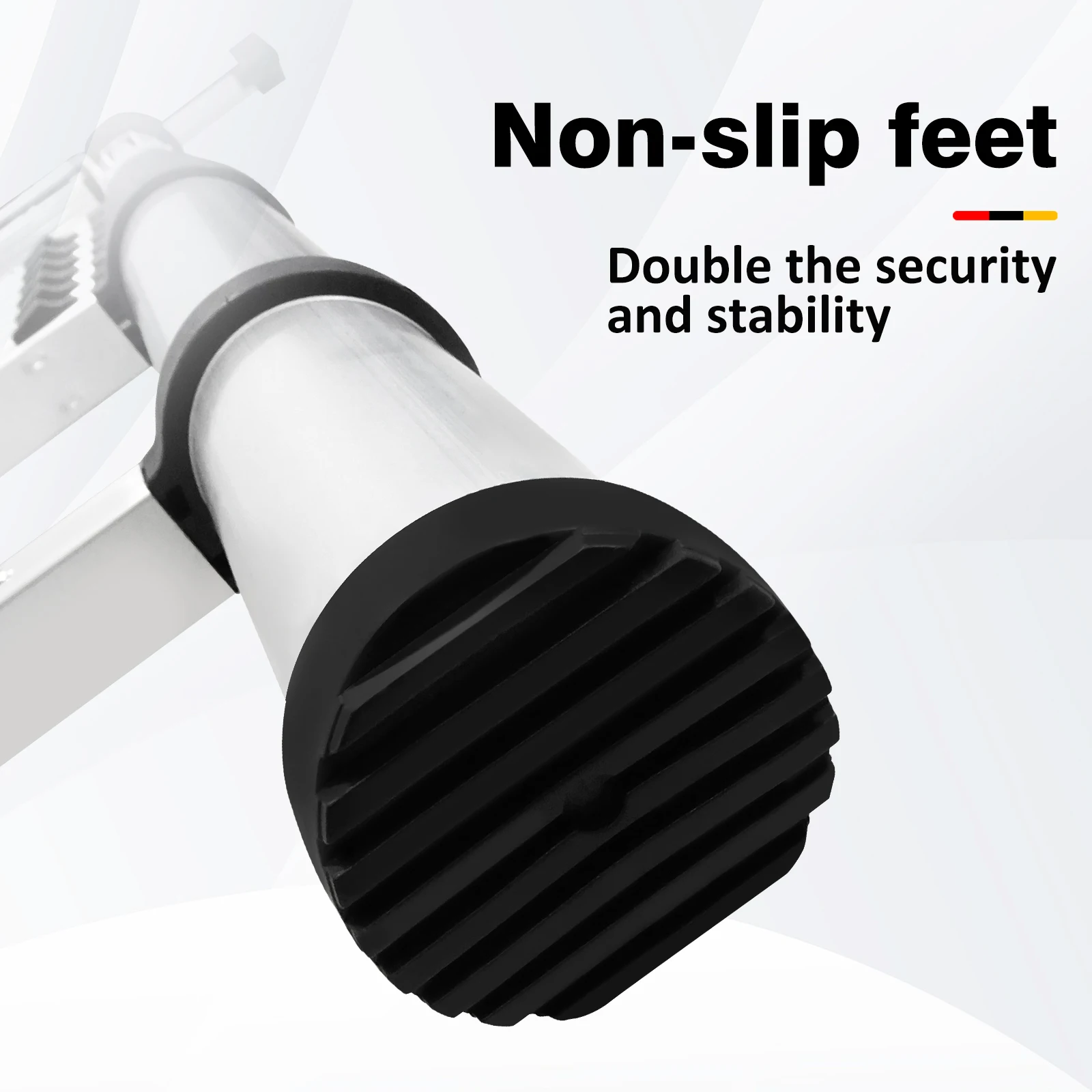 A-Ladder, Straight Telescopic Ladder with Non-Slip Feet, Load Capacity of 330lbs, Foldable, For Home or RV Outdoor Work