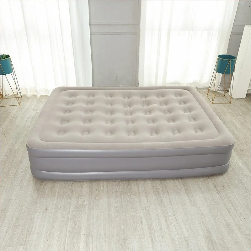 Camping Air Bed with Backrest 2 Persons Inflatable Mattress Camping Folding Home Indoor Outdoor Air Cushion 48cm High Bed
