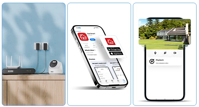 ZOSI 8CH 4MP HD 2.5K PoE Home Security Camera System 8CH 5MP 3K NVR 4MP(1440p) Dome IP Surveillance Cameras Kit Outdoor Indoor