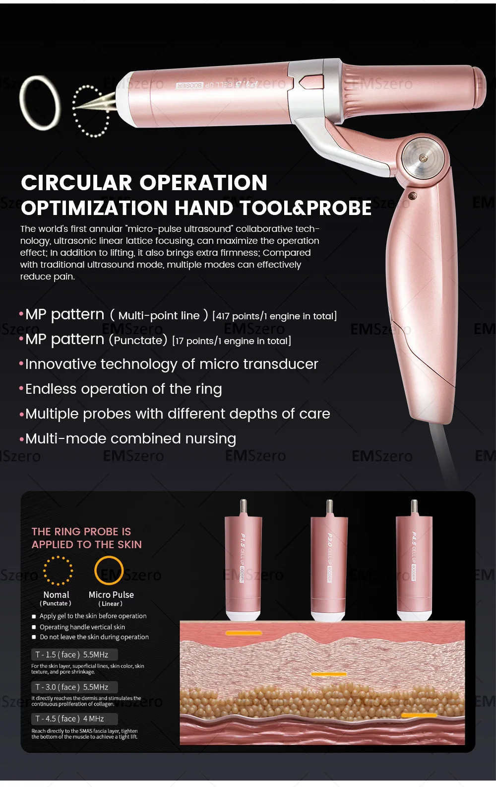 Professional Portable 13.3 "TT Double lift Facial Lift Body lift Skin Firming Anti-aging Skin Rejuvenation Firming Machine