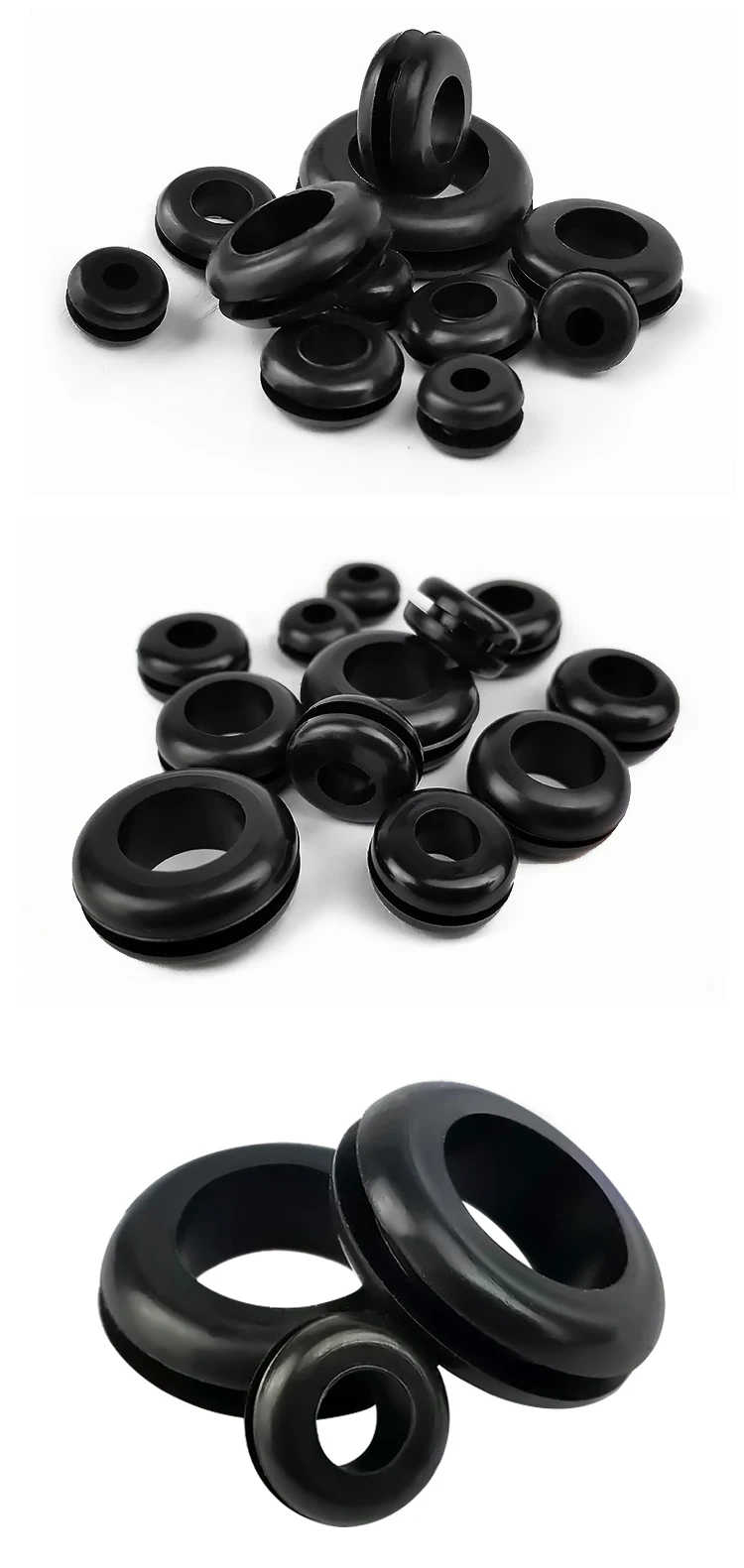 10/50pcsDouble-sided Protect Rubber Grommets Ring 4/5/6/8/9/10/12/14 /16mm GB Non-toxic Odorless Rubber Gasket For Protect Wire