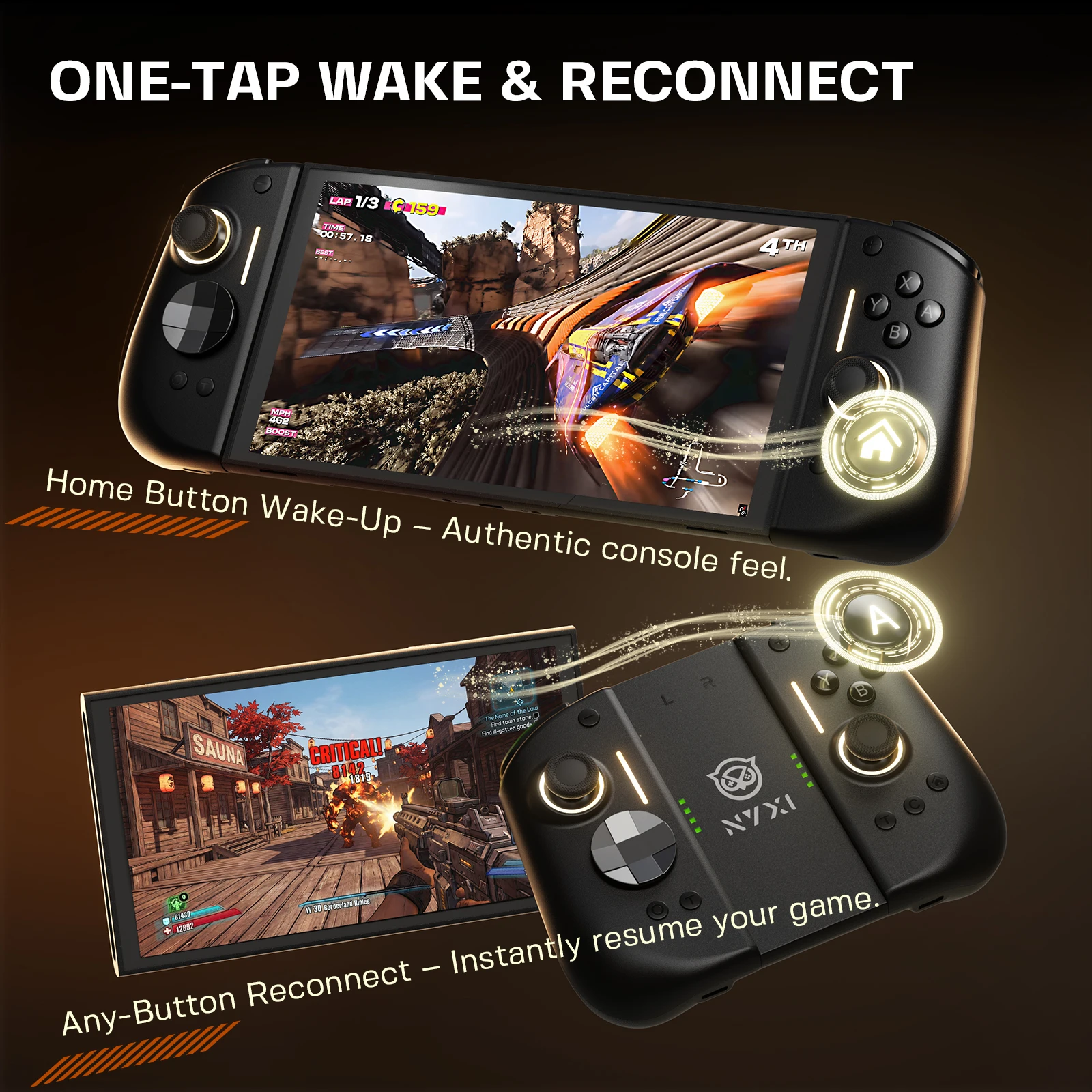 NYXI Hyperion 3 Joypad For Switch2 Wireless Joycon 9-Gyro Turbo Vibration New Released