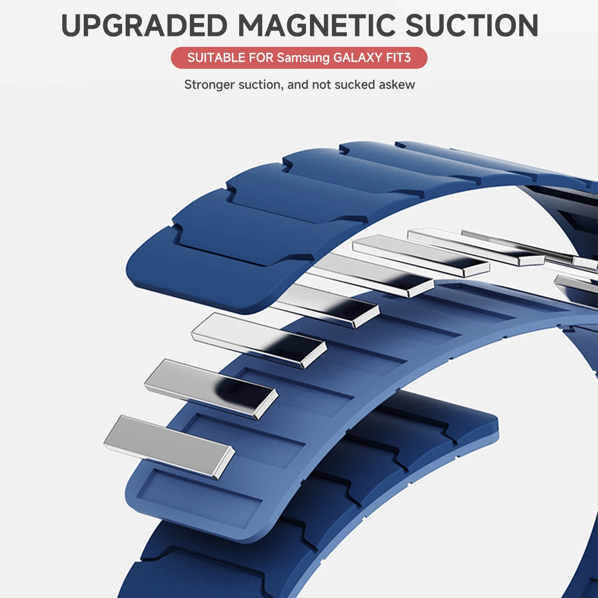 NEW Magnetic Strap For Samsung Galaxy Fit 3 Silicone Adjustable Watch Band For Samsung Galaxy Fit 3 Smart Bracelet Wristband