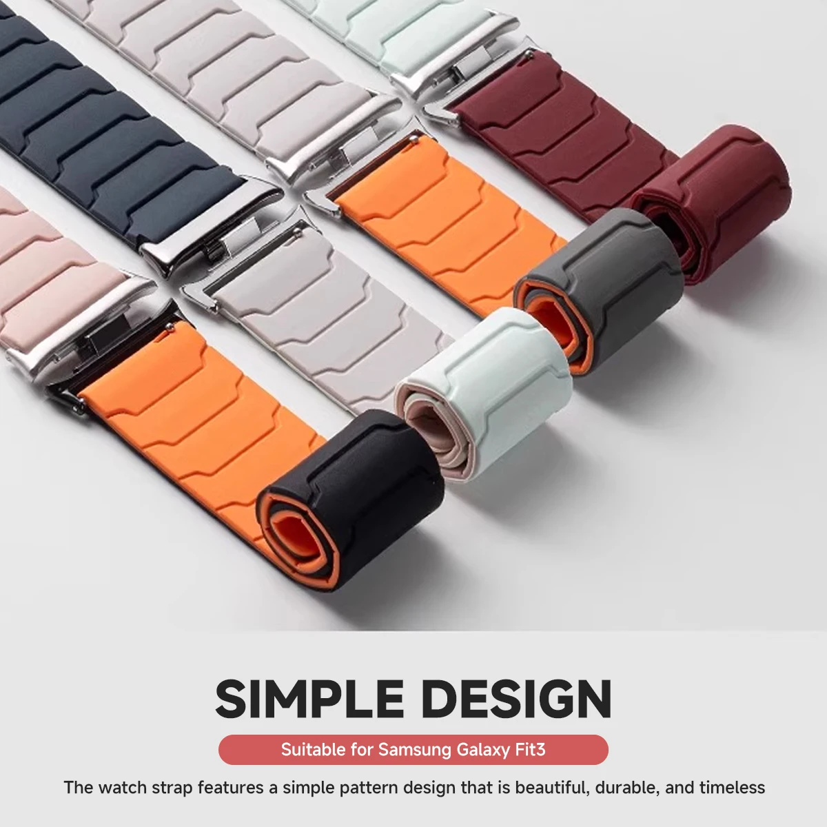 NEW Magnetic Strap For Samsung Galaxy Fit 3 Silicone Adjustable Watch Band For Samsung Galaxy Fit 3 Smart Bracelet Wristband